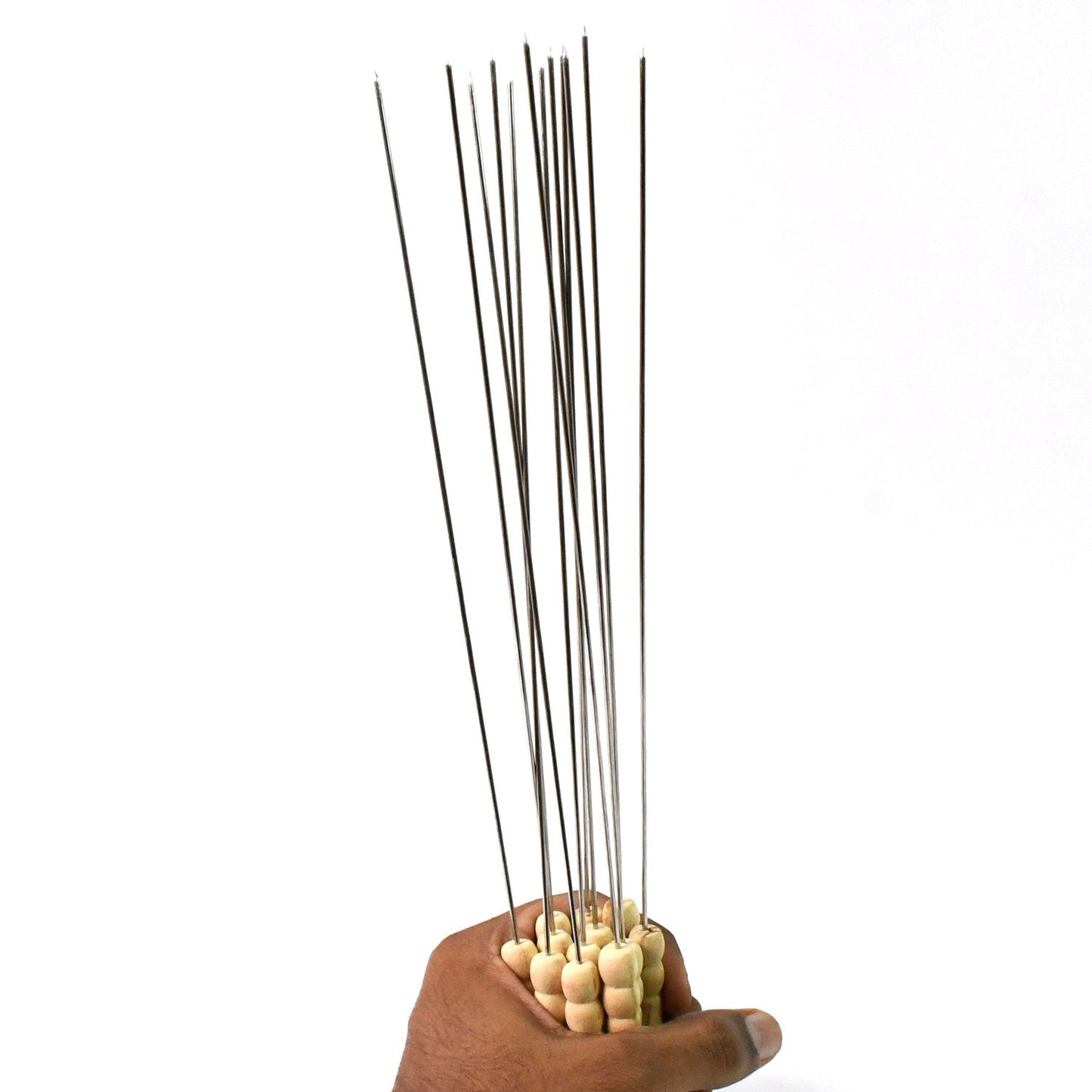 BBQ Tandoor Skewers Grill Sticks for Barbecue (Pack of 12) (X405)