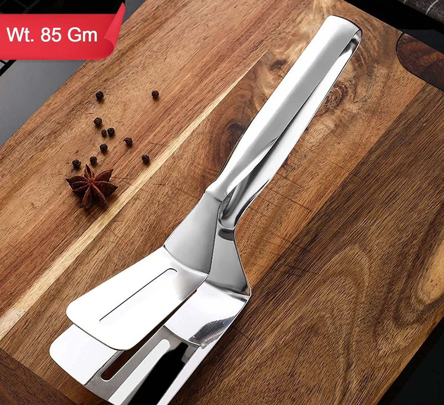 Multifunctional stainless steel serving turner for frying and BBQ