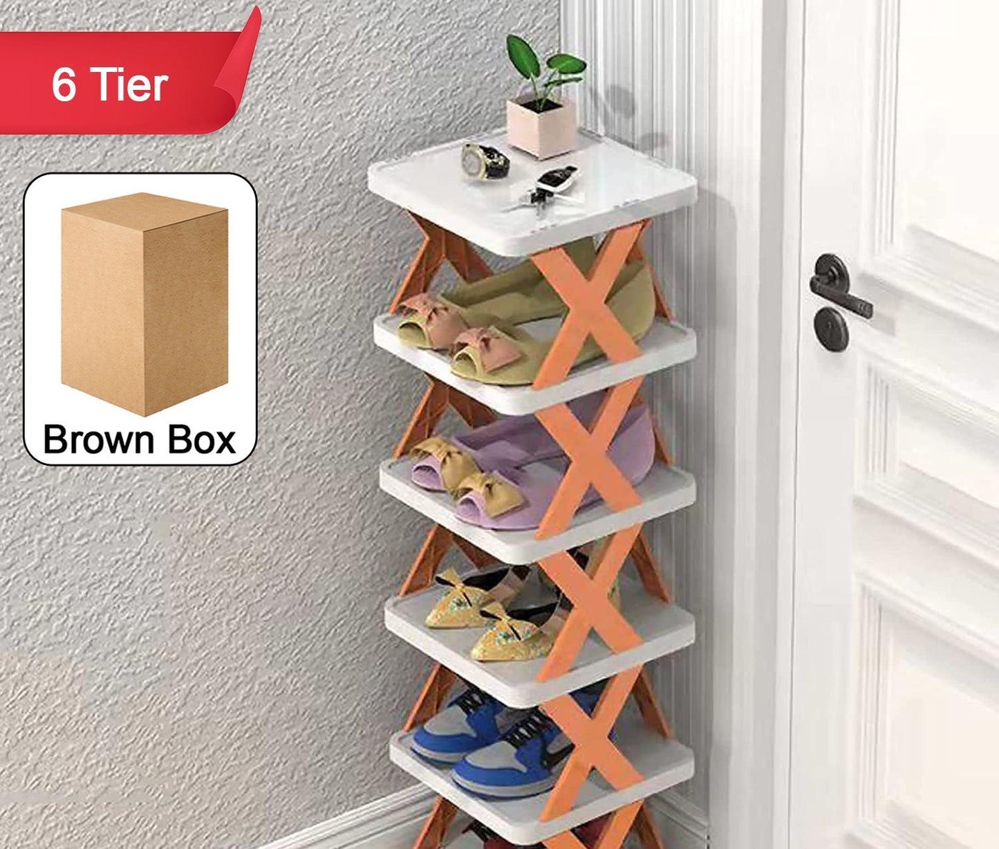 Space-saving shoe organizer