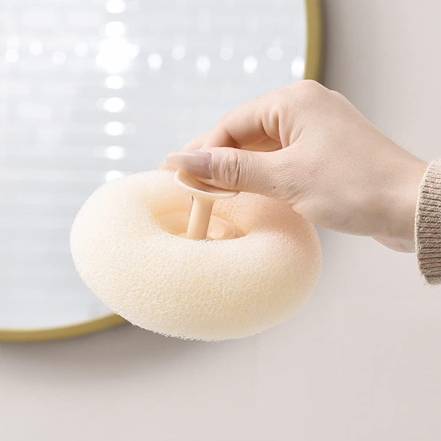 Super Soft Bath Sponge Flower Suction Cup Bath Sponges for Shower Women Men Foam (1PC) (X374)