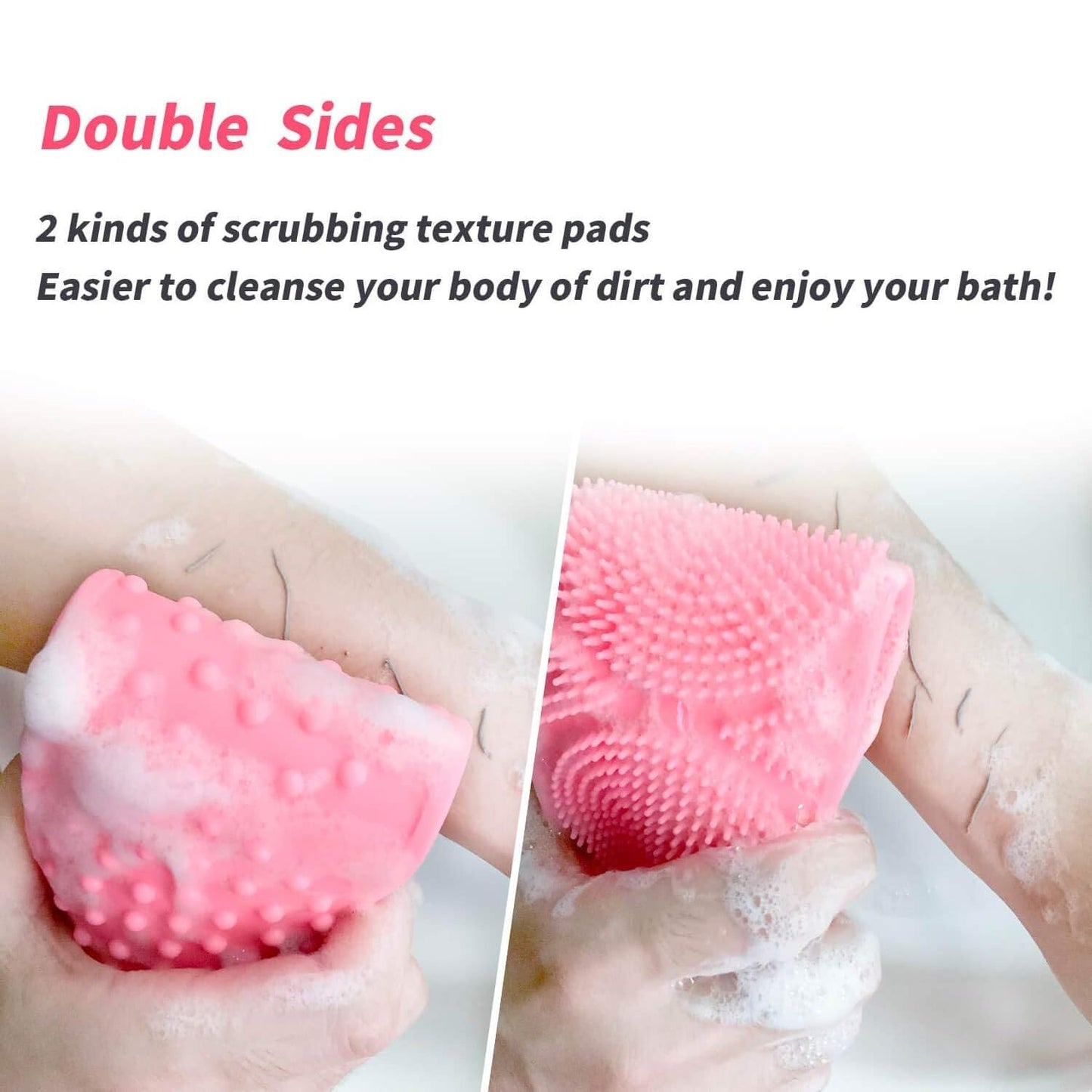 Silicone Body Back Scrubber Brush (122 Gm | medium Size /1pc) (X233)