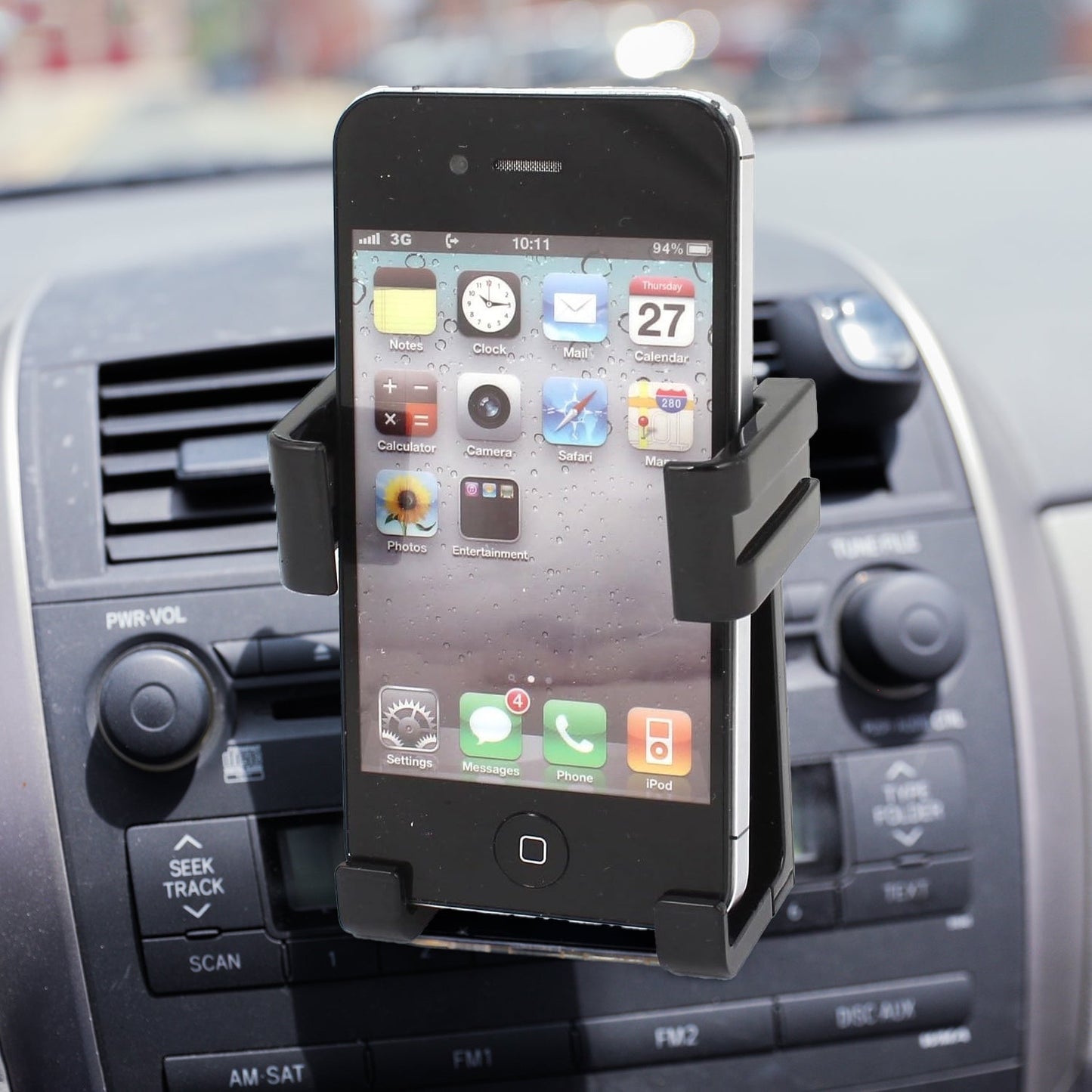 Smartphone Car Phone Holder Car Air Conditioning Vent Phone Holder, Holder Stand for Mobile Phone Cellphone GPS, Dashboard Bracket for Car (1 Pc) MKK-X48