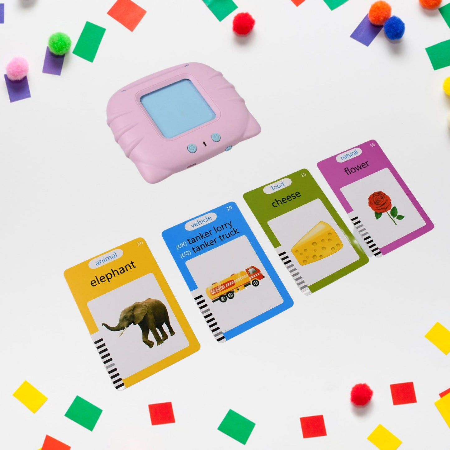 Learning Toys Flash Cards for Small Kids Educational Toys English Words (MKK+X32)