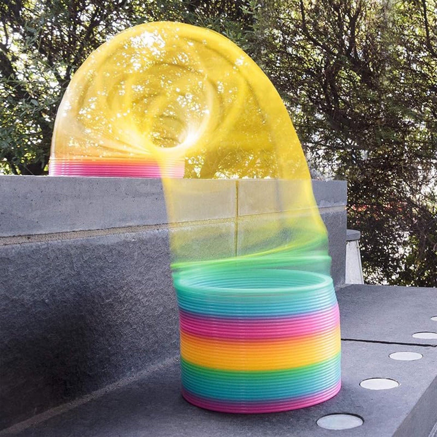 Rainbow Spring, Rainbow Spring Toys, Slinky, Slinky Spring Toy, Toy for Kids, for Kids Adults of All Age Group, for Birthdays, Compact and Portable Easy to Carry (1 Pc) (X1017)