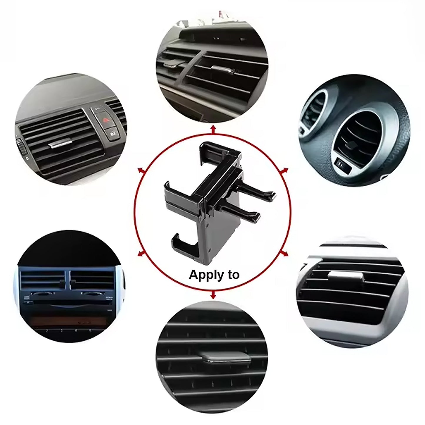 Smartphone Car Phone Holder Car Air Conditioning Vent Phone Holder, Holder Stand for Mobile Phone Cellphone GPS, Dashboard Bracket for Car (1 Pc) MKK-X48