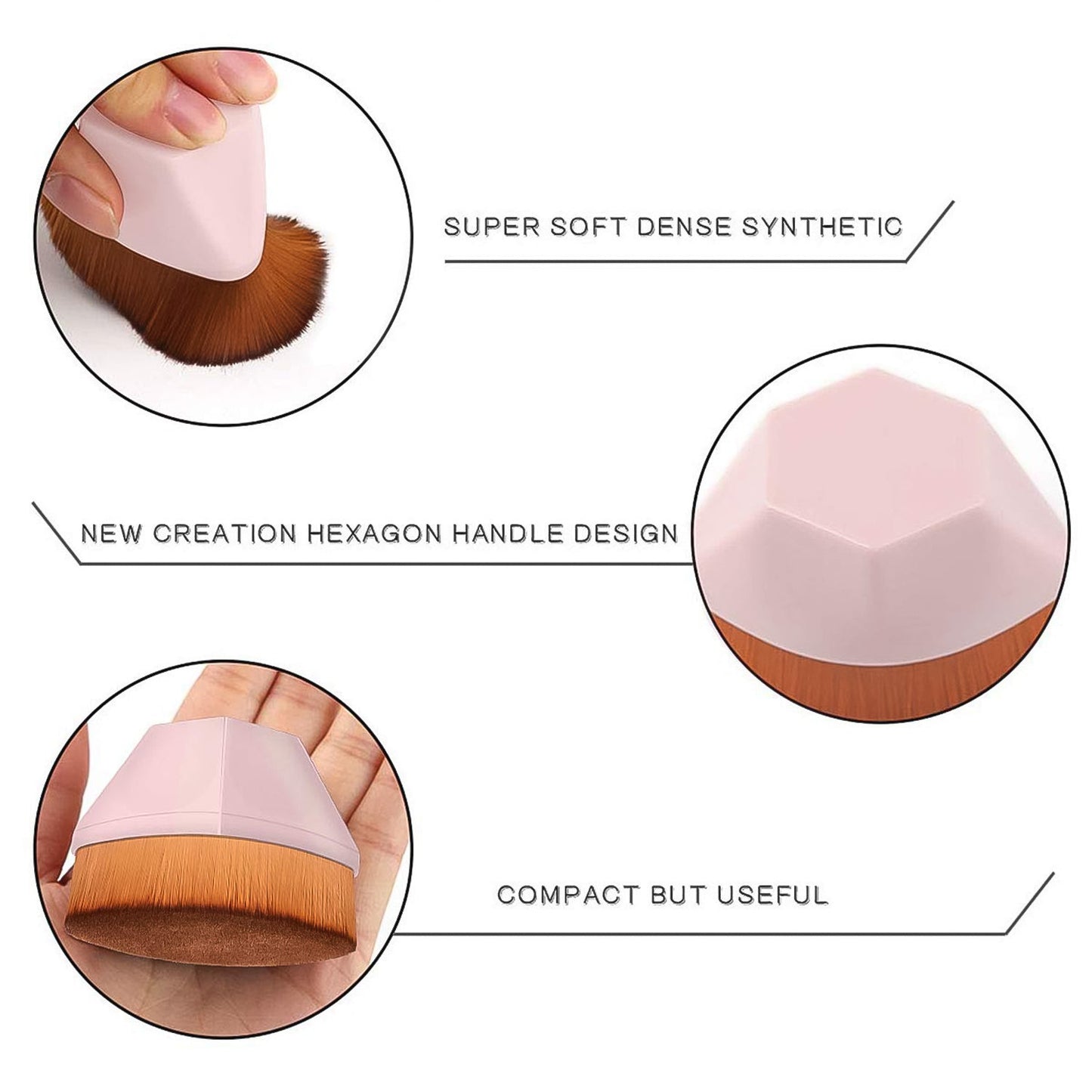 Perfect Foundation Makeup Brush with Portable Case (1 Pc) |X6040|