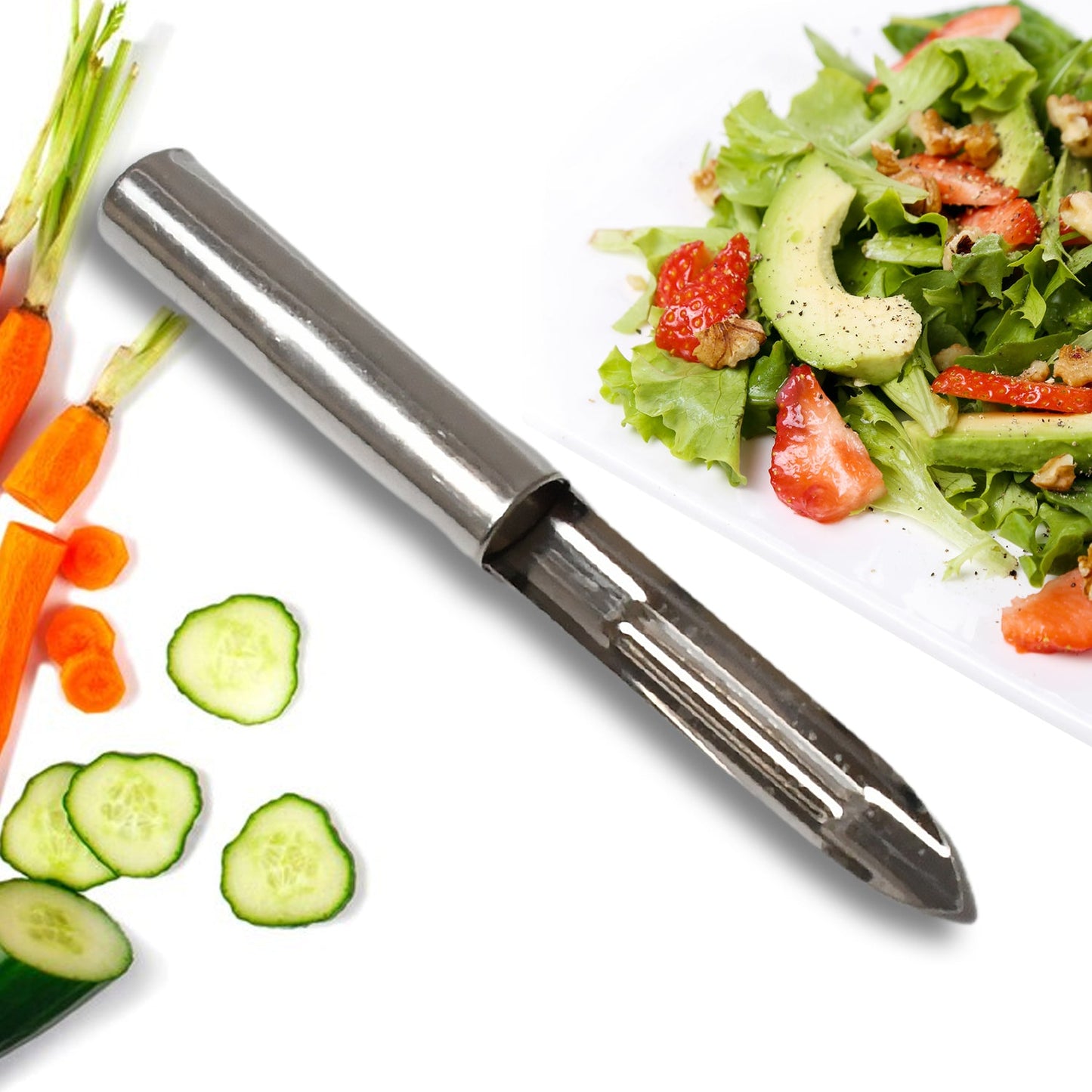 Multi-Purpose Stainless Steel Peeler With Handle For Vegetables, Potato Peeler, Carrot, grated, Suitable for Peeling and shredding Fruit and Vegetables Kitchen Accessories, Piller (12 Pcs Set)