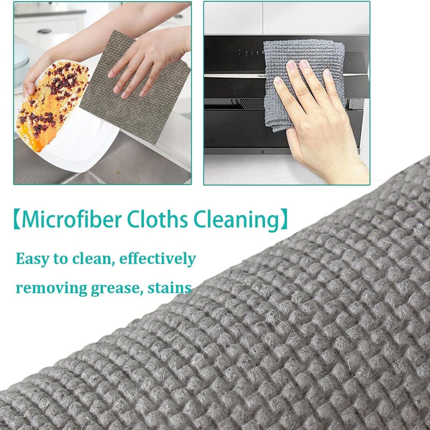 Durable Kitchen Scrub Cloth Kitchen Wear-Resistant Cloth 20×22cm, 1pc) (X434)