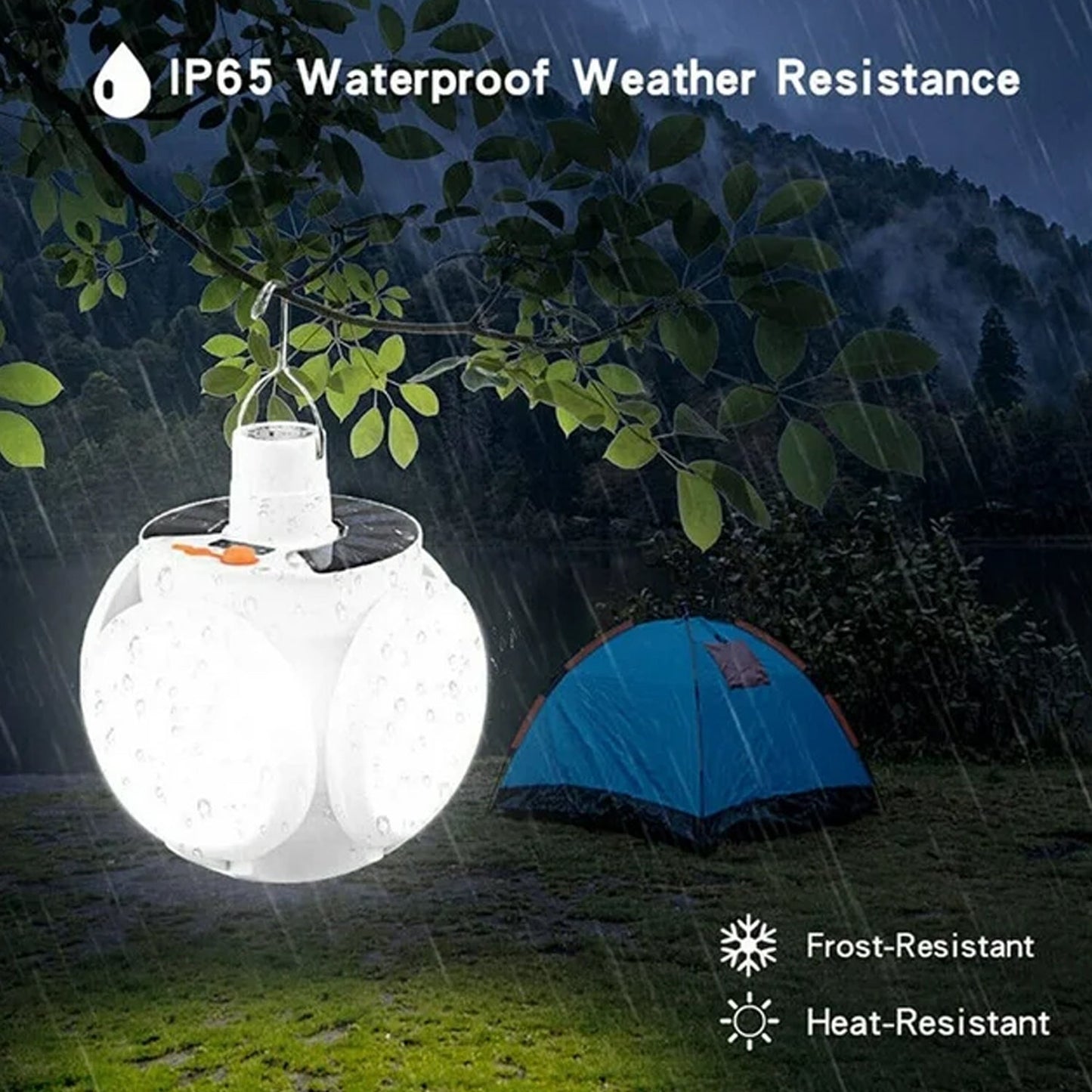 Solar Multi-Functional Emergency LED Light Bulb with USB Charging, (X435)