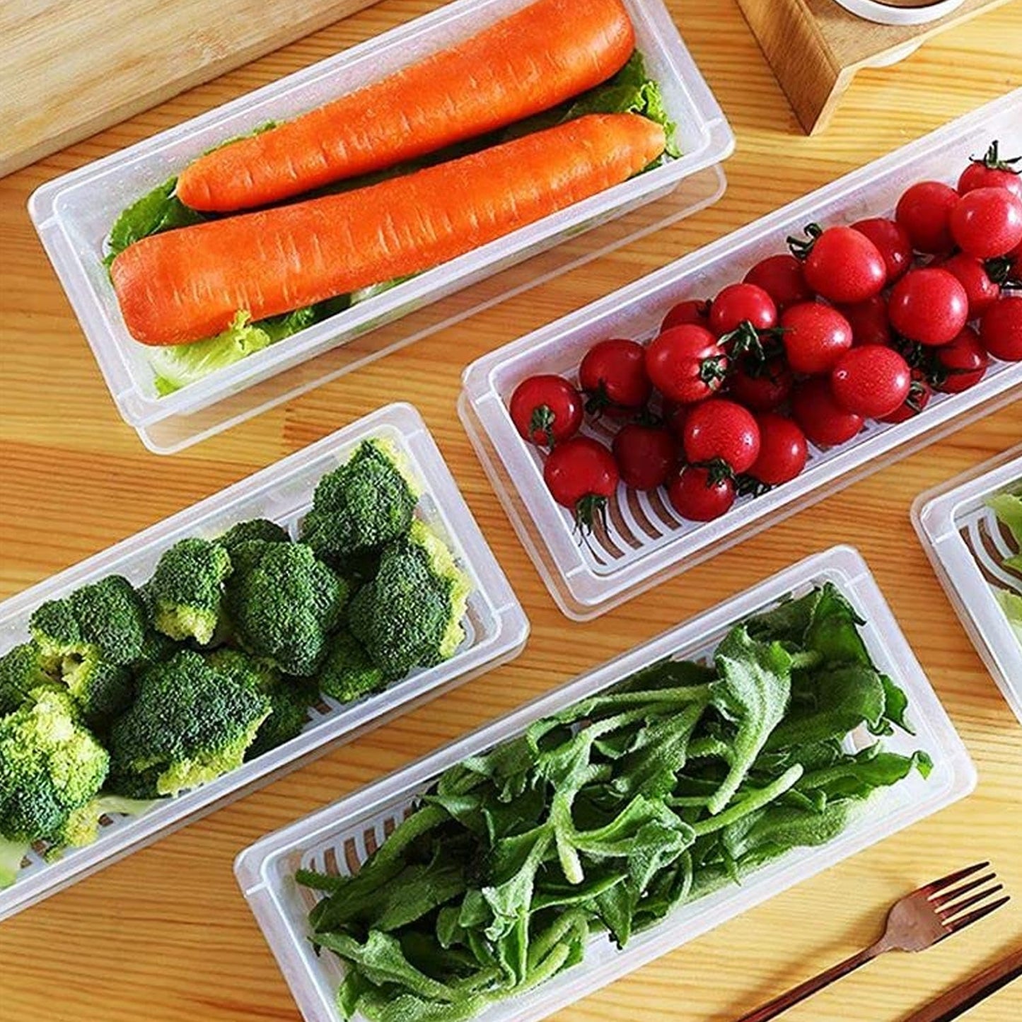 Vegetables & Fruits Freezer Storage Container (PACK OF 3PC 1500ML) (X442)