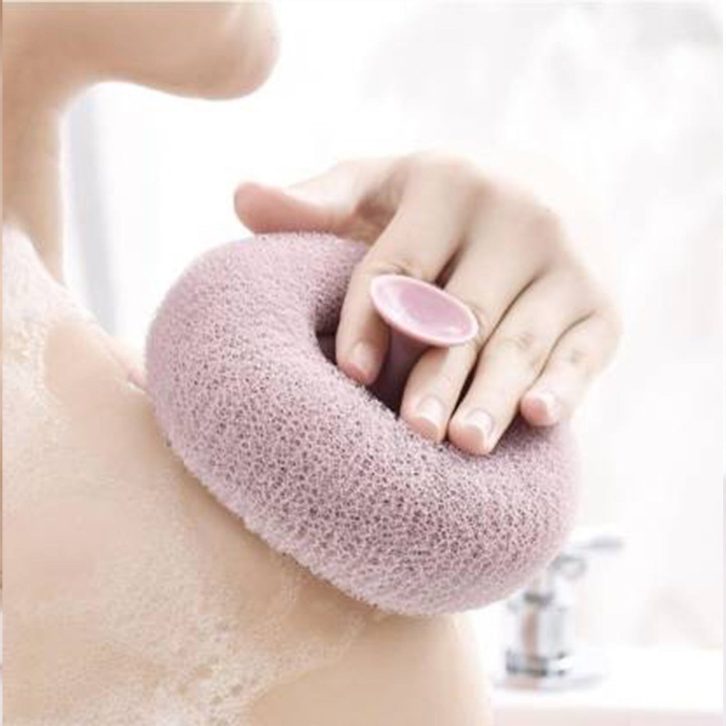 Super Soft Bath Sponge Flower Suction Cup Bath Sponges for Shower Women Men Foam (1PC) (X374)