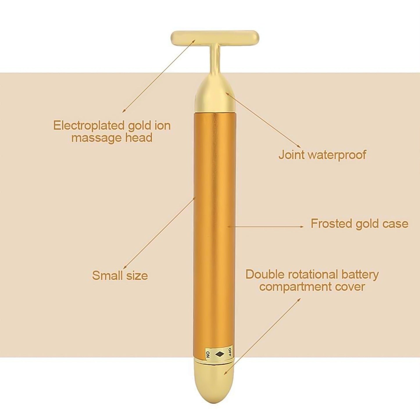 Golden Energy Face Massager (1 Pc) (X1011)