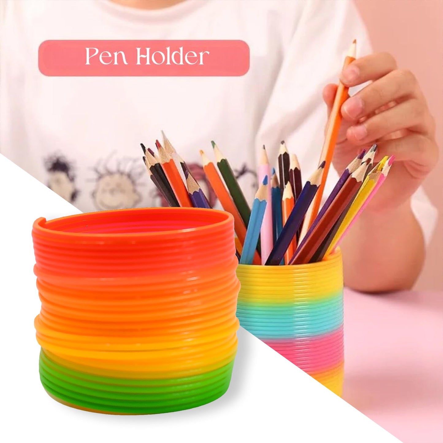 Rainbow Spring, Rainbow Spring Toys, Slinky, Slinky Spring Toy, Toy for Kids, for Kids Adults of All Age Group, for Birthdays, Compact and Portable Easy to Carry (1 Pc) (X1017)