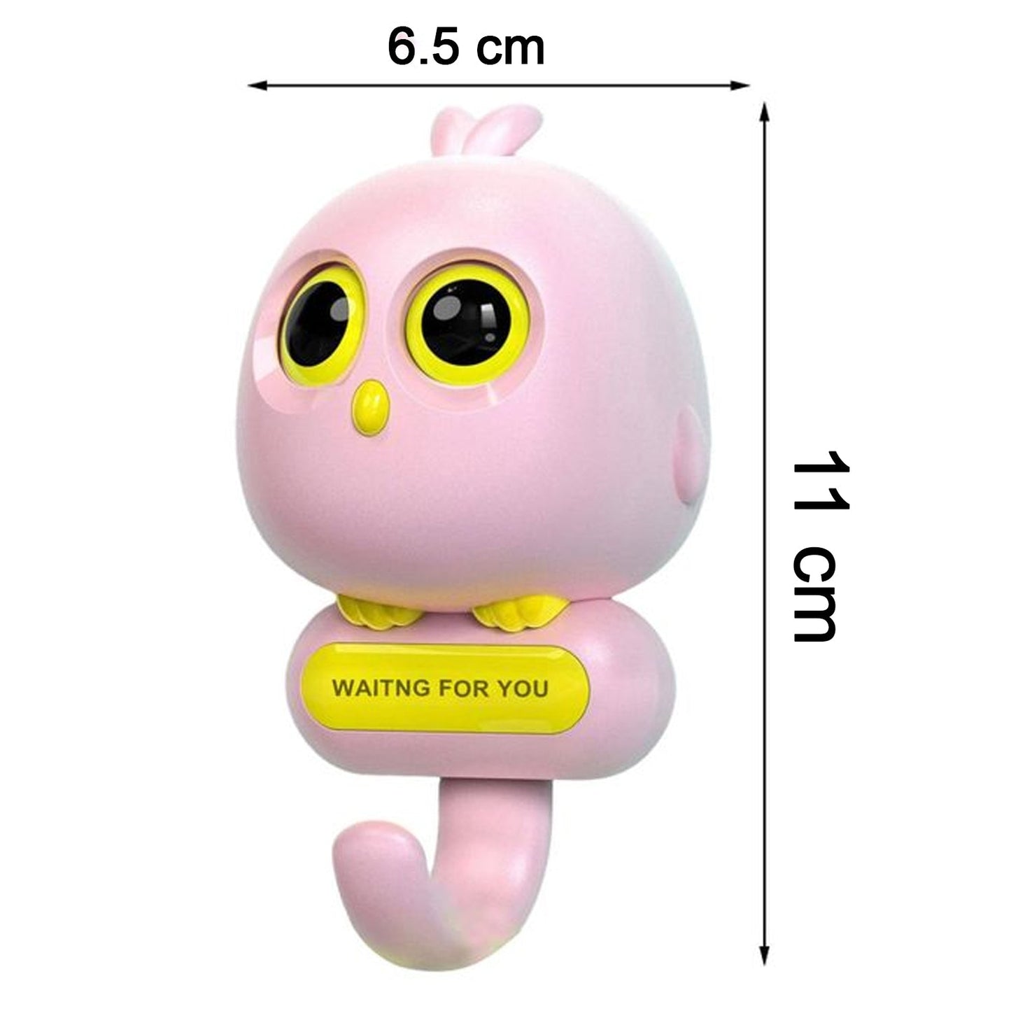 MKK-39-Self Adhesive Wall Hooks Eye Catching Cute Bird Hook, Automatic Open Close Eyes Creative wall Hook (1 Pc)