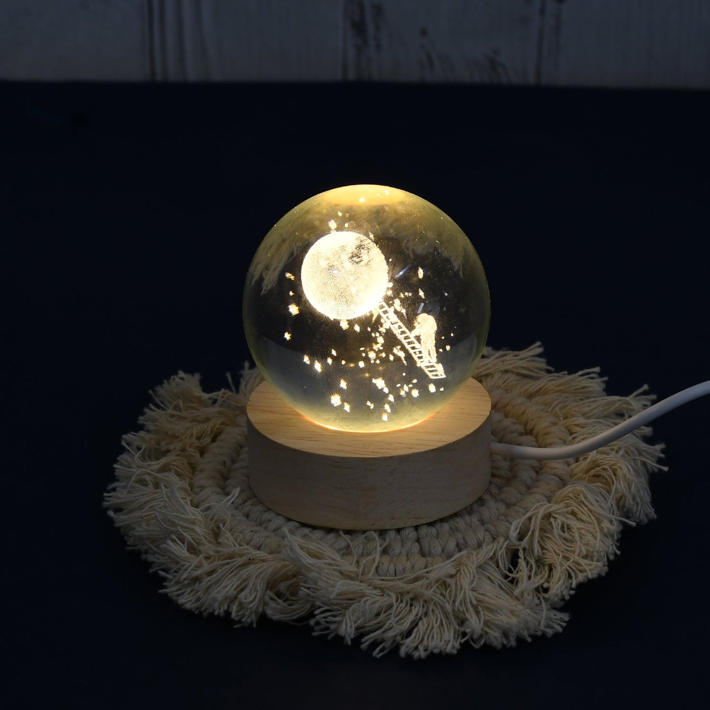 3D Crystal Ball lamps With Base (1 Pc)