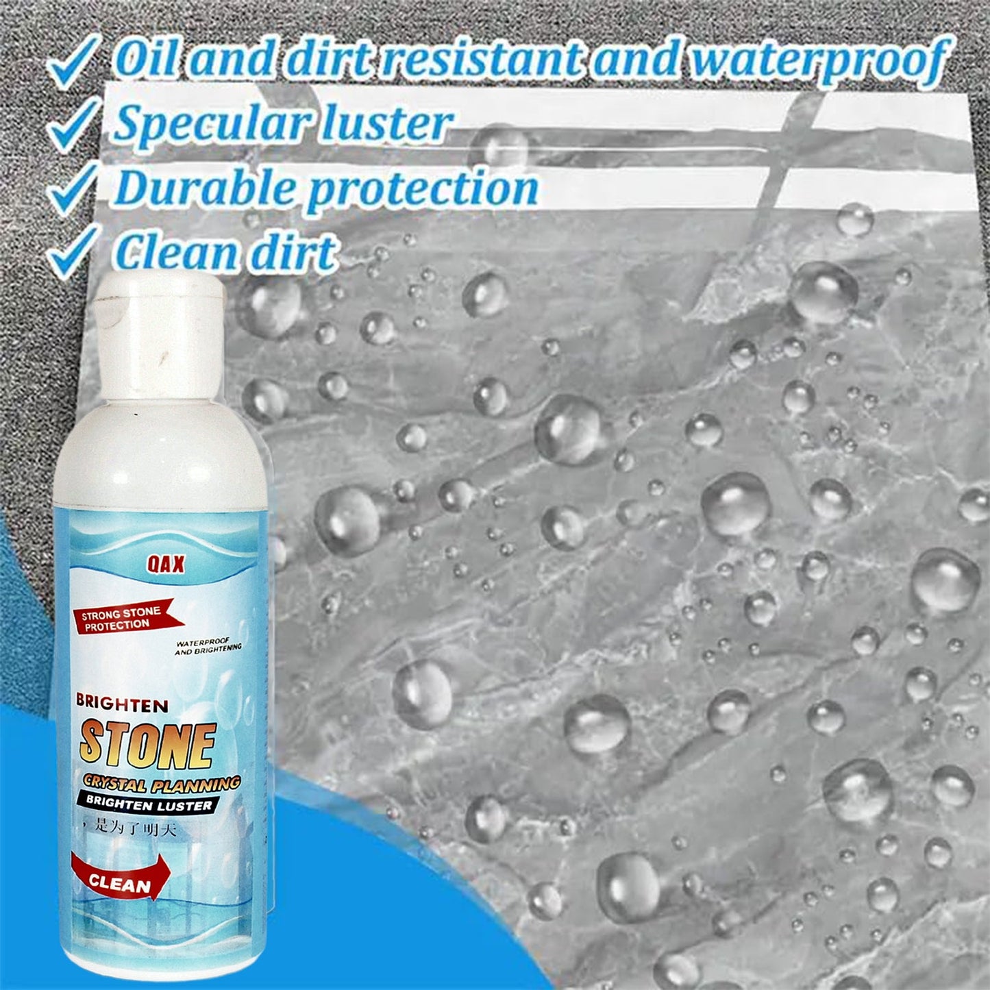 Stone Stain Remover Cleaner, Stone Crystal Plating Agent, Marble Stone Cleaner Polishes, (75 ML Approx / 1 pc) (X402)