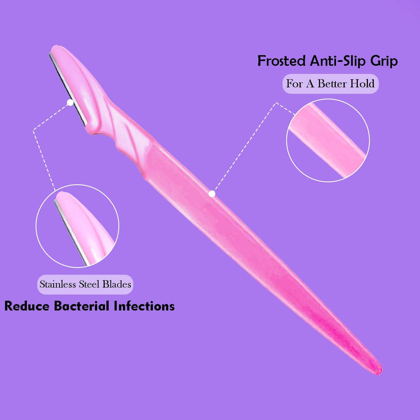 Eyebrow Painless Facial Hair Remover Razor for Face, Women and Men (3 Pack) (X532)