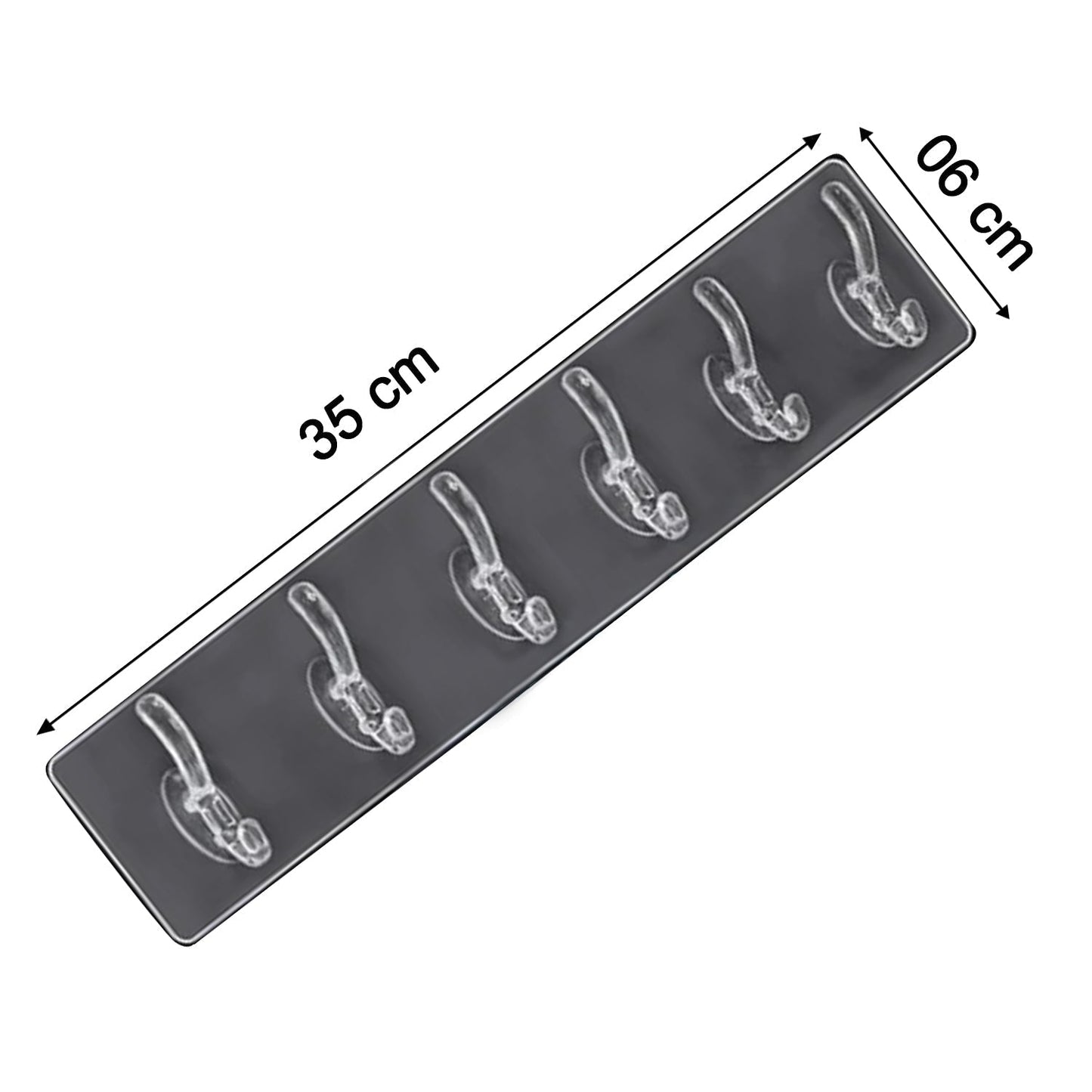 Adhesive Golden & Transparent Heavy Duty Wall Hook (X360)
