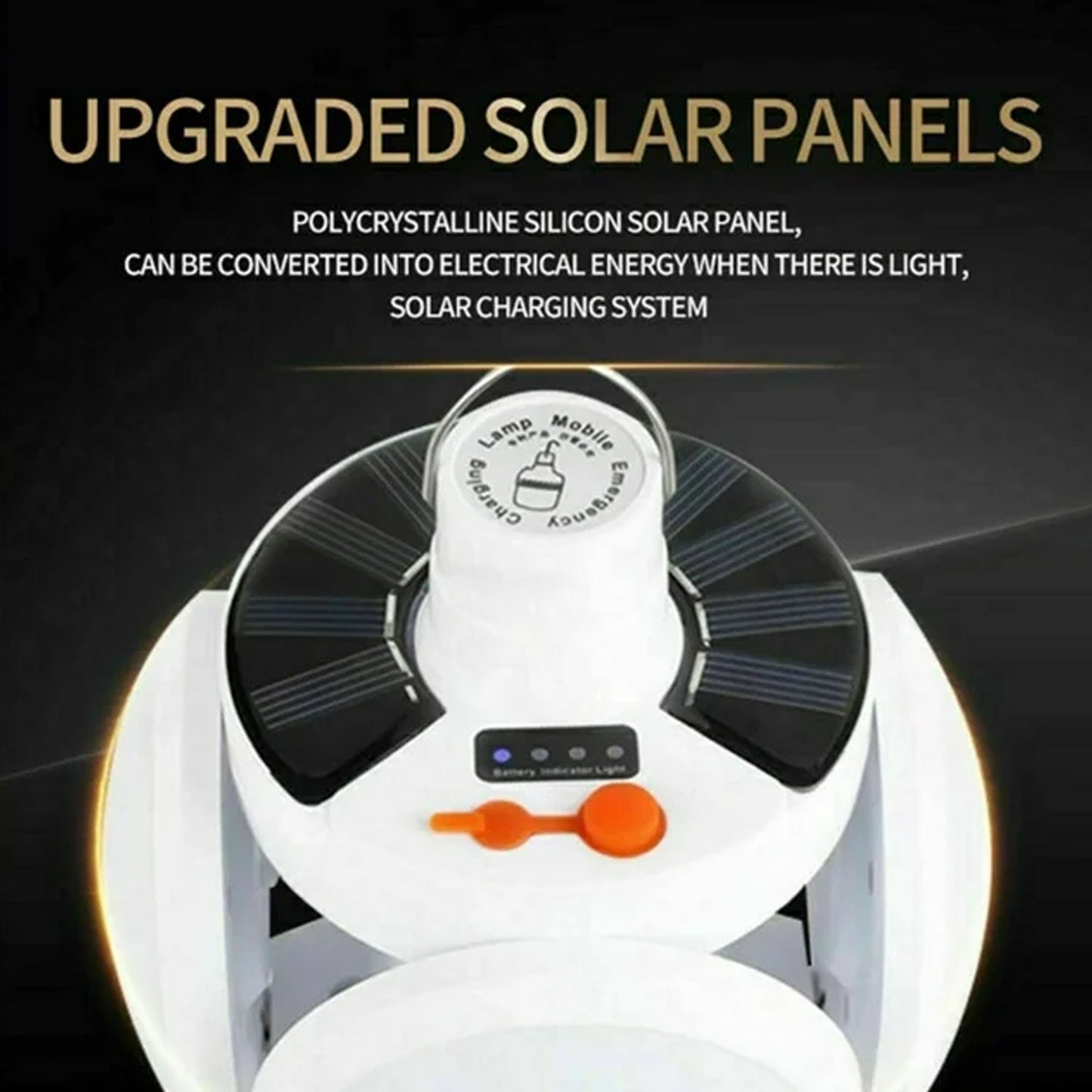 Solar Multi-Functional Emergency LED Light Bulb with USB Charging, (X435)