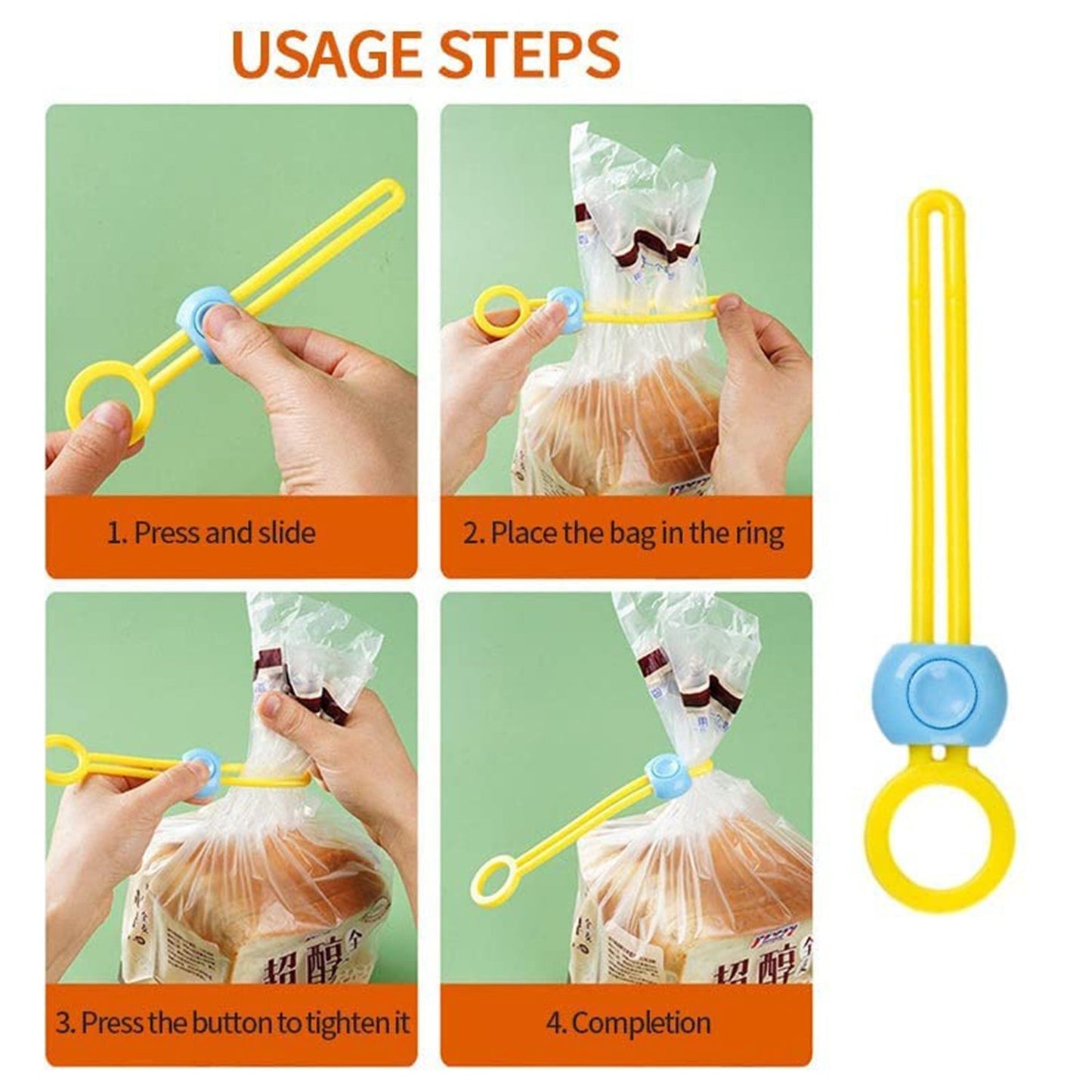 Bag Clips Food Clips, Multi-Purpose Sealer, Reusable Cable Ties, Cord Organizer, Bag Clips Food Clips, For Home Kitchen Office (1 Pc) (X708)