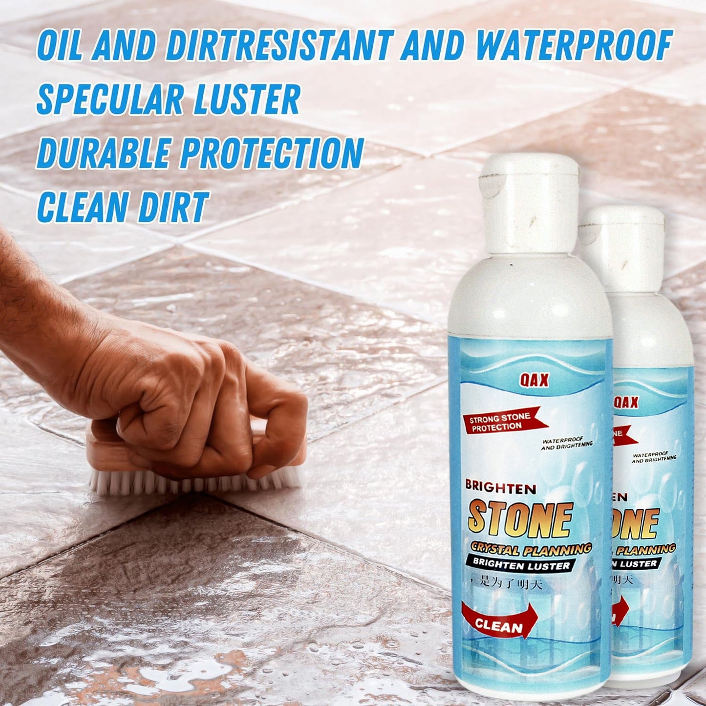 Stone Stain Remover Cleaner, Stone Crystal Plating Agent, Marble Stone Cleaner Polishes, (75 ML Approx / 1 pc) (X402)