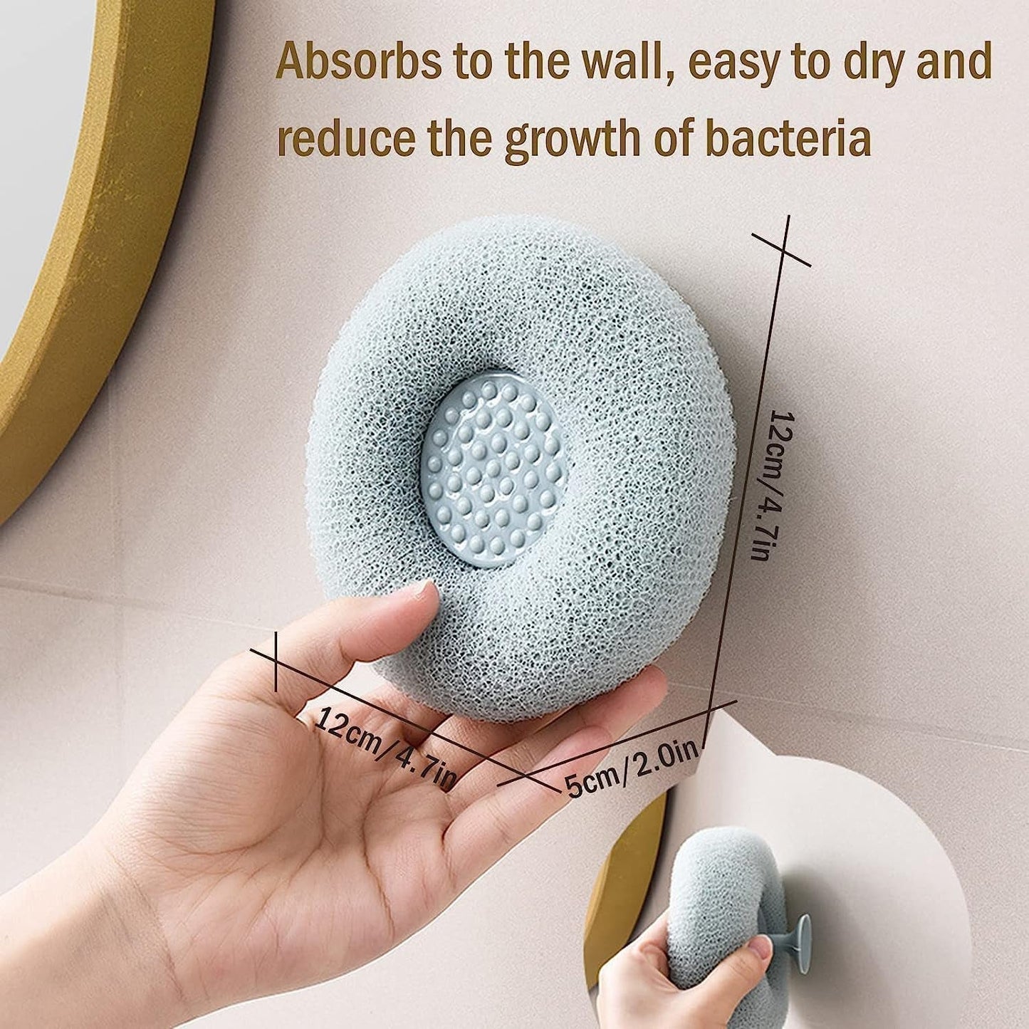Super Soft Bath Sponge Flower Suction Cup Bath Sponges for Shower Women Men Foam (1PC) (X374)