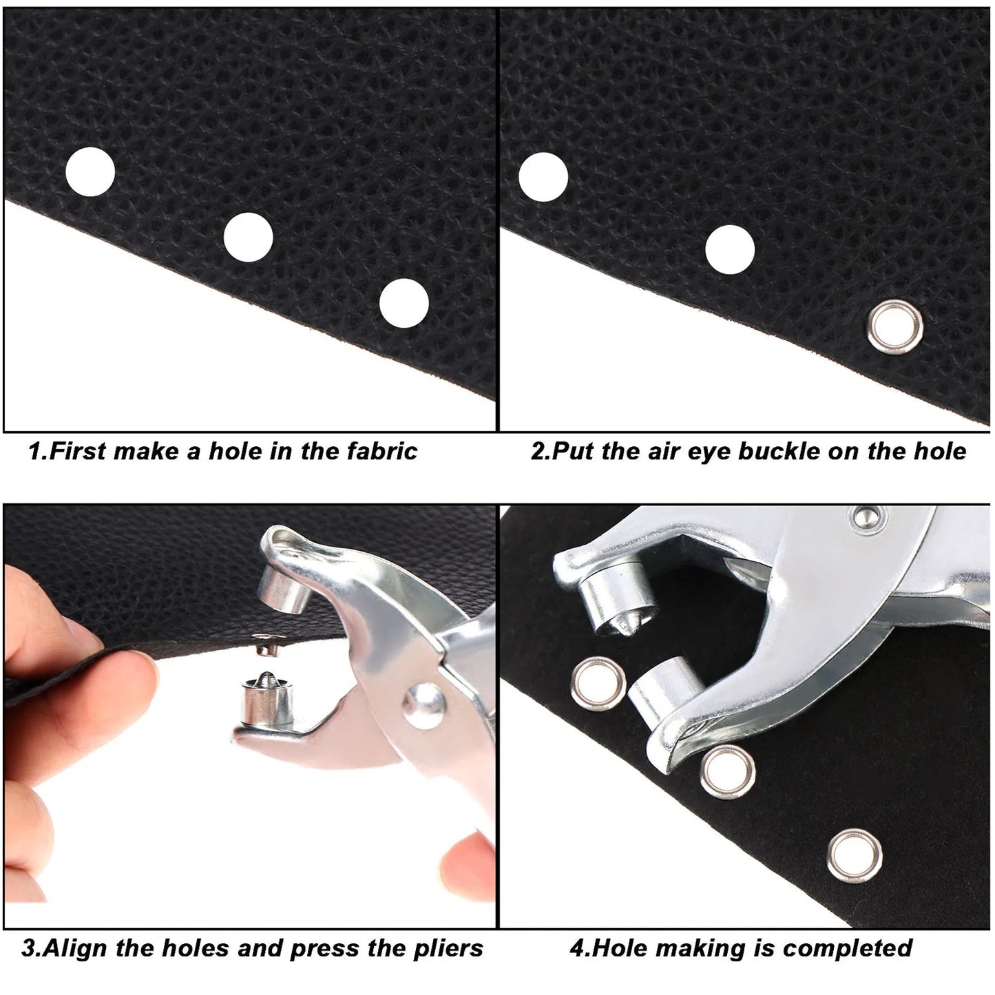 GROMMET SETTING TOOLS WITH 100+ BUTTON & CONTAINER |1 Complete Set