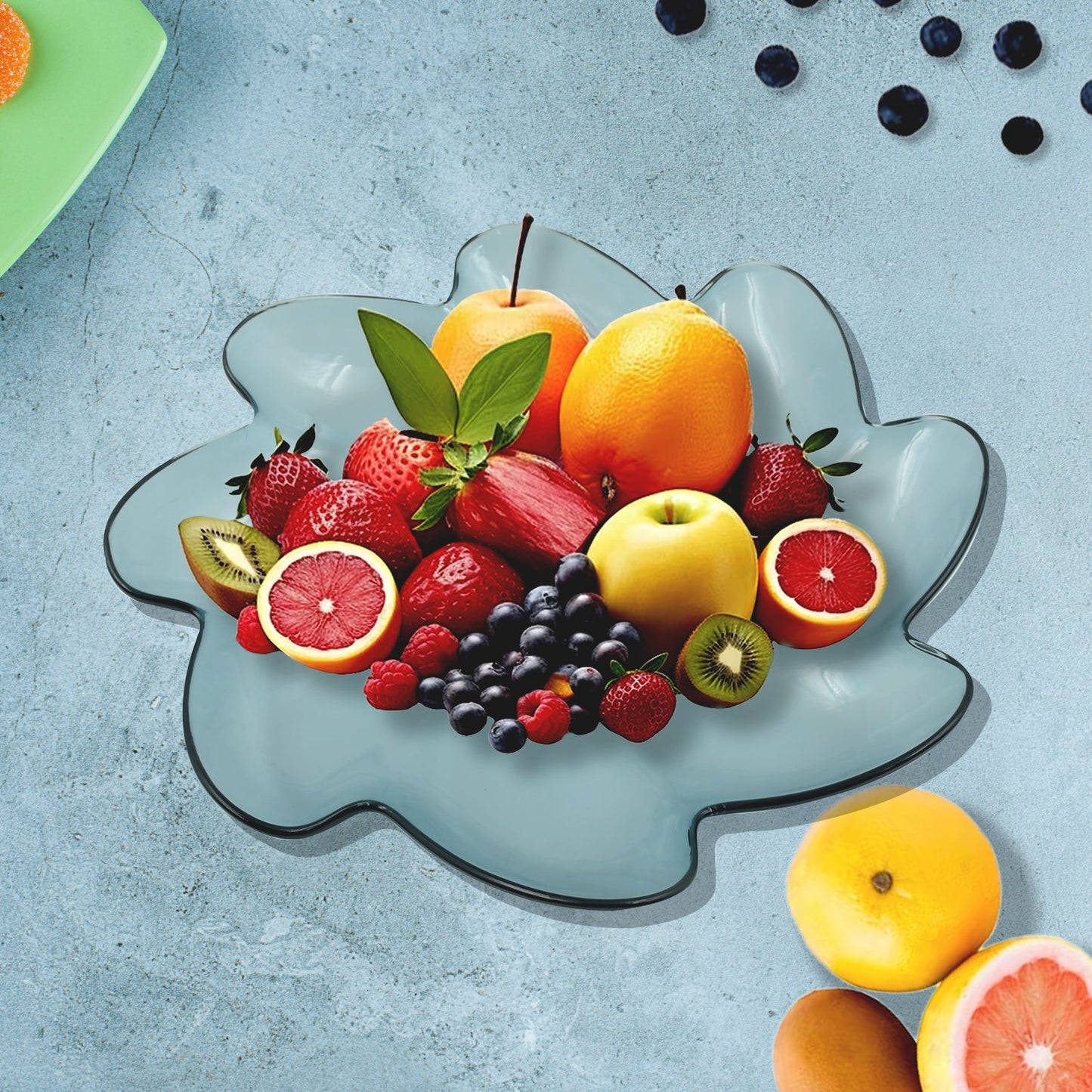 Flower Shape Plastic Dinner / Fruit Plate / Tray / Snacks / Breakfast Plate friendly Plastic Plate for Kids Party Supplies Birthday Holiday Party Dinnerware Supplies (1 Pc)