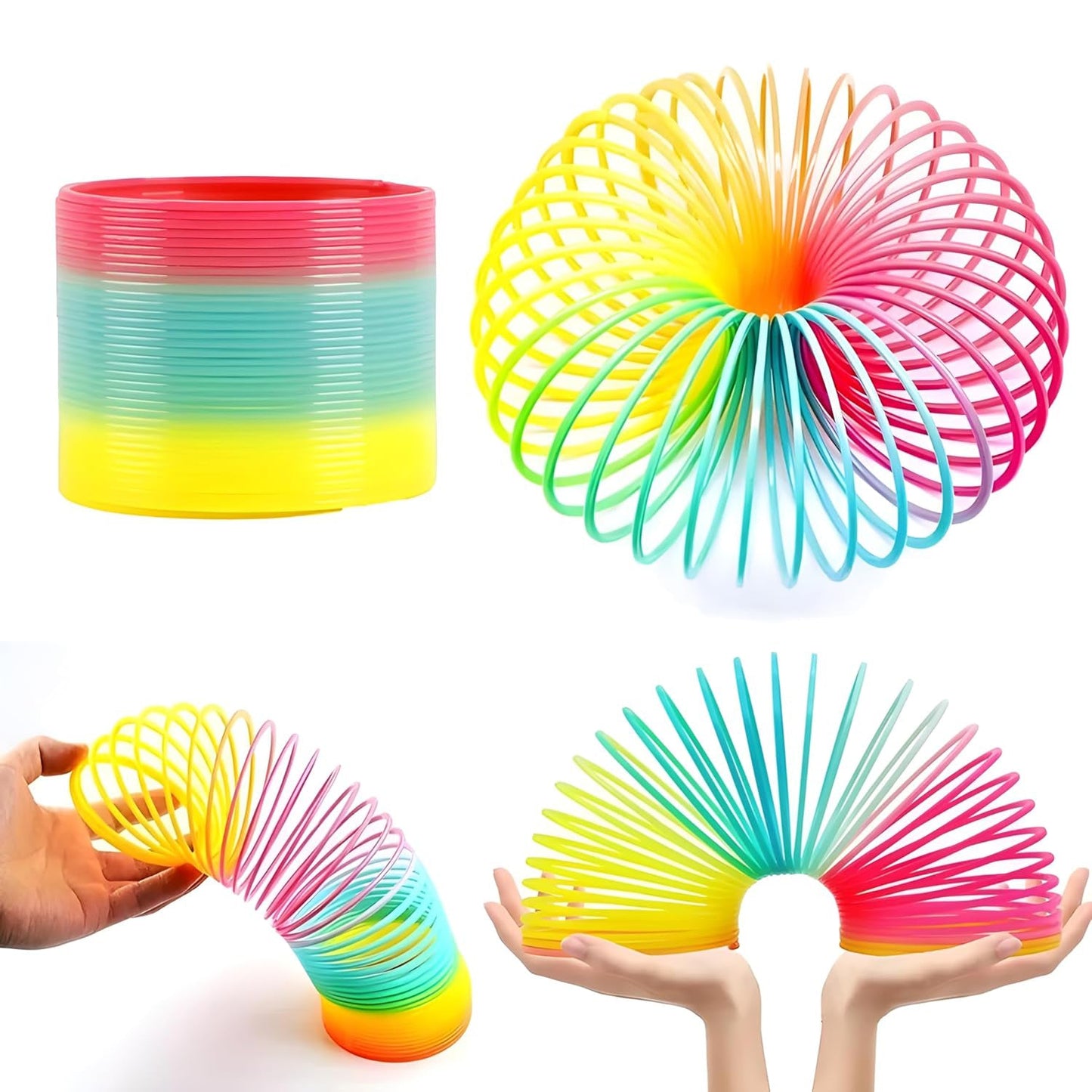 Rainbow Spring, Rainbow Spring Toys, Slinky, Slinky Spring Toy, Toy for Kids, for Kids Adults of All Age Group, for Birthdays, Compact and Portable Easy to Carry (1 Pc) (X1017)
