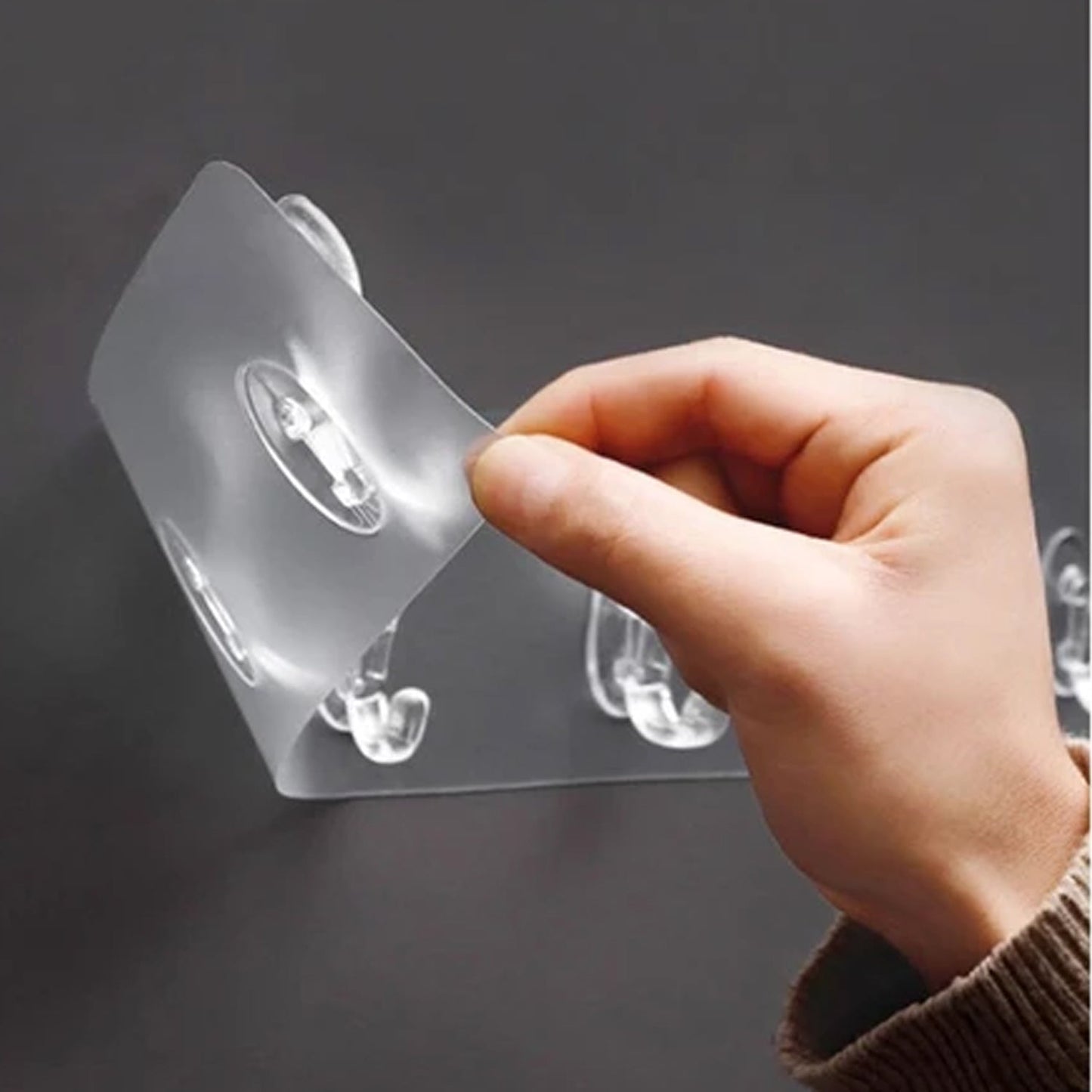 Adhesive Golden & Transparent Heavy Duty Wall Hook (X360)