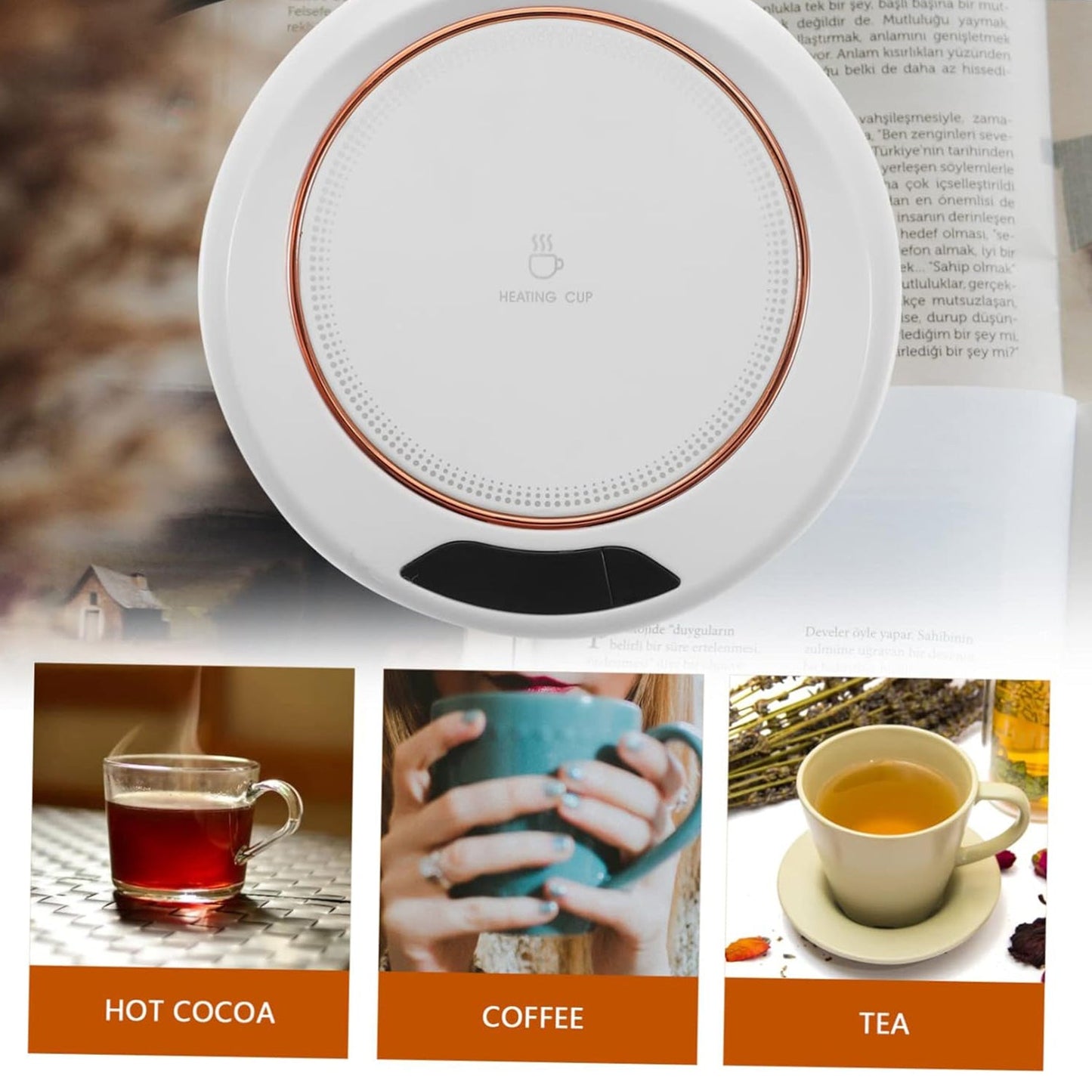 USB Warm Coaster Heated Coffee Mug Portable Office Desk Portable Cup(1 Pc) (X329)