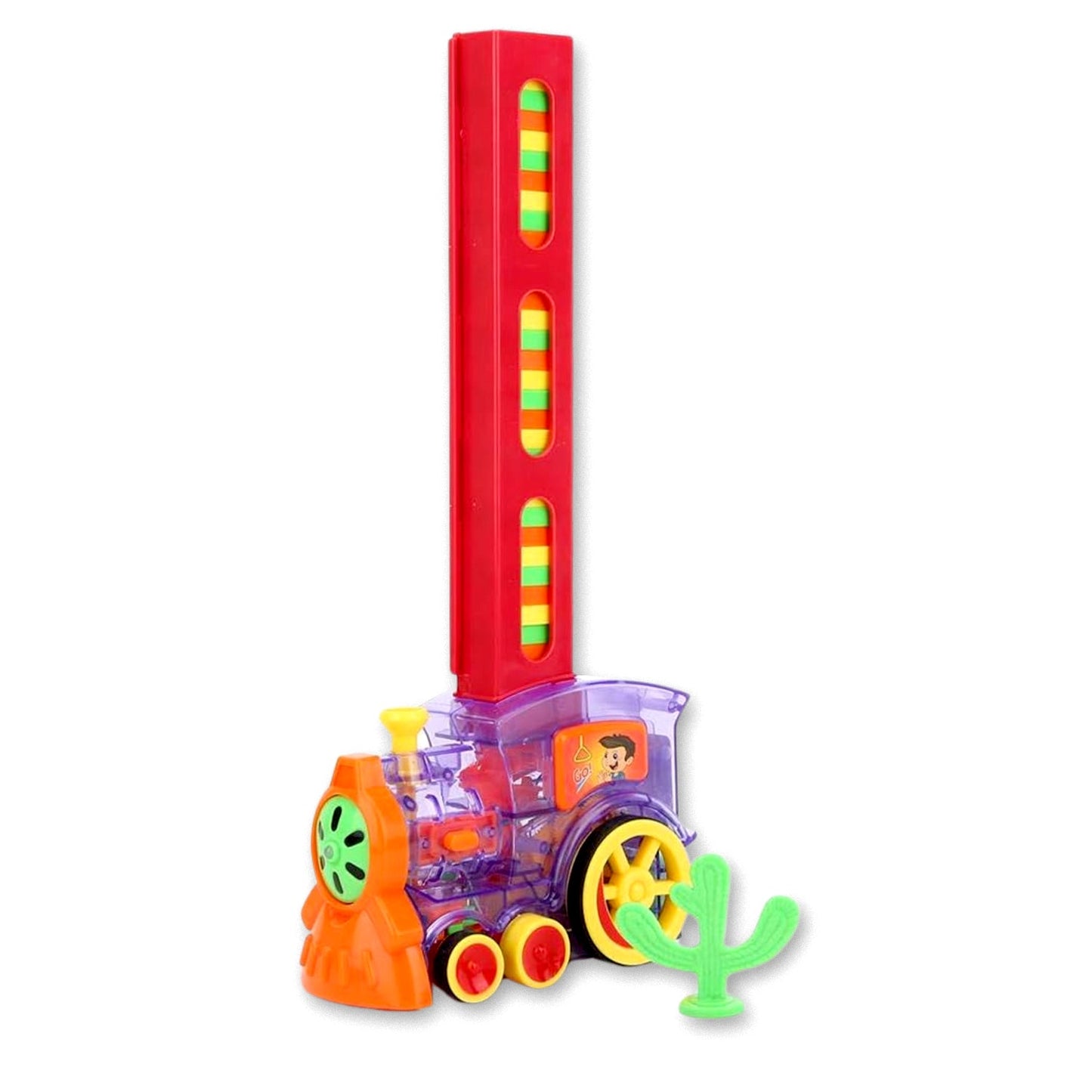 Play Game Transparent Funny Train Engine with Blocks Set 60 Blocks Toy with Music and Lights Automatic Blocks Toy Train Set for Kids ( Batteries not included) (X2119)