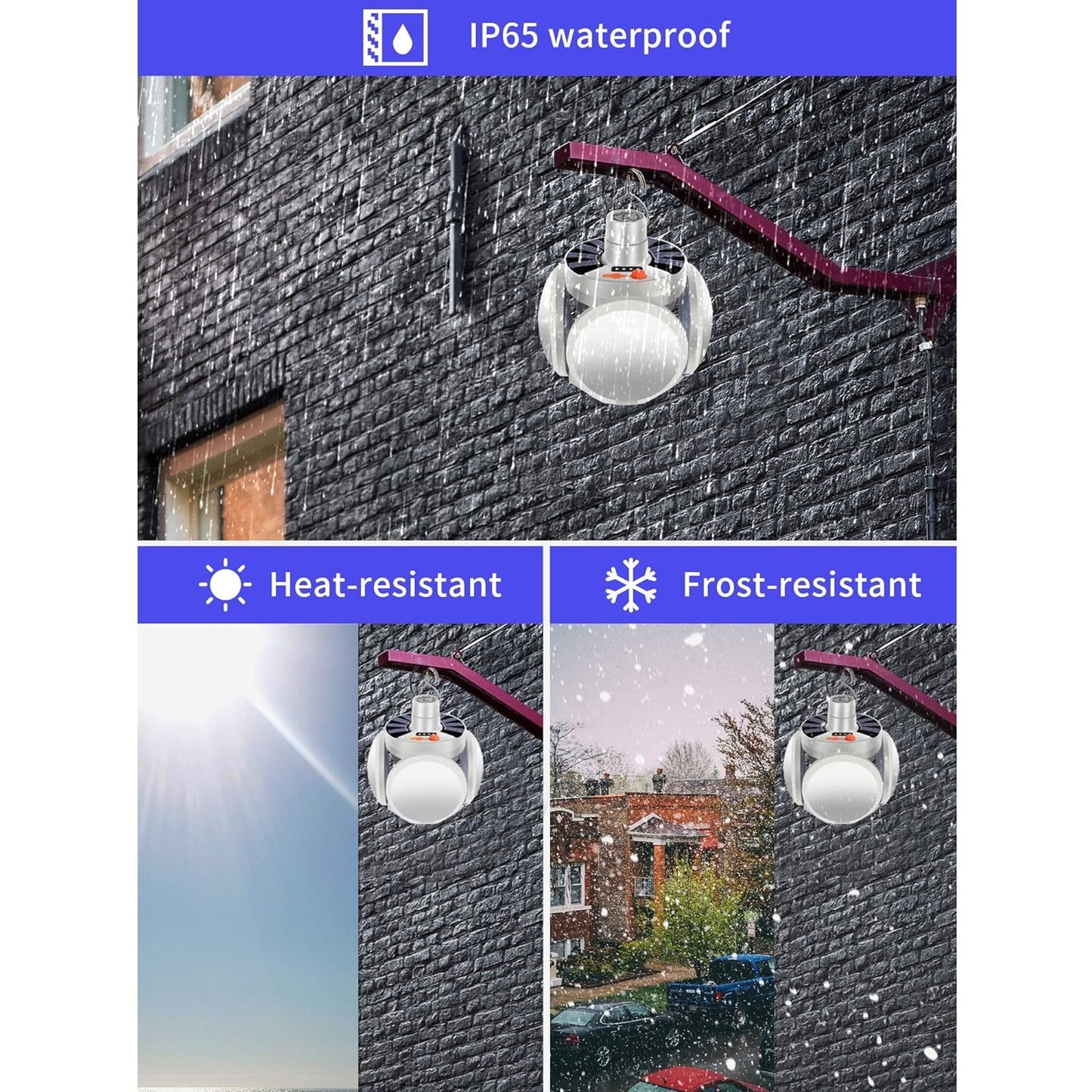 Solar Multi-Functional Emergency LED Light Bulb with USB Charging, (X435)