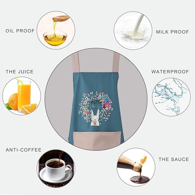 Kitchen Apron ( Single Piece- Random Color ) (YS+X153)