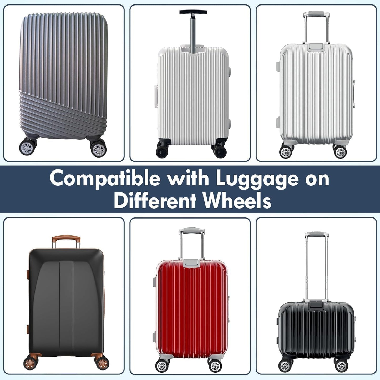 Silicone Trolley Wheel Cover for Chair, Suit case, Table (PACK OF 8 PCS) ((C7)-5-X177)