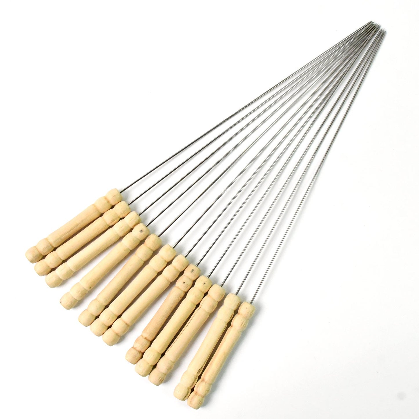 BBQ Tandoor Skewers Grill Sticks for Barbecue (Pack of 12) (X405)