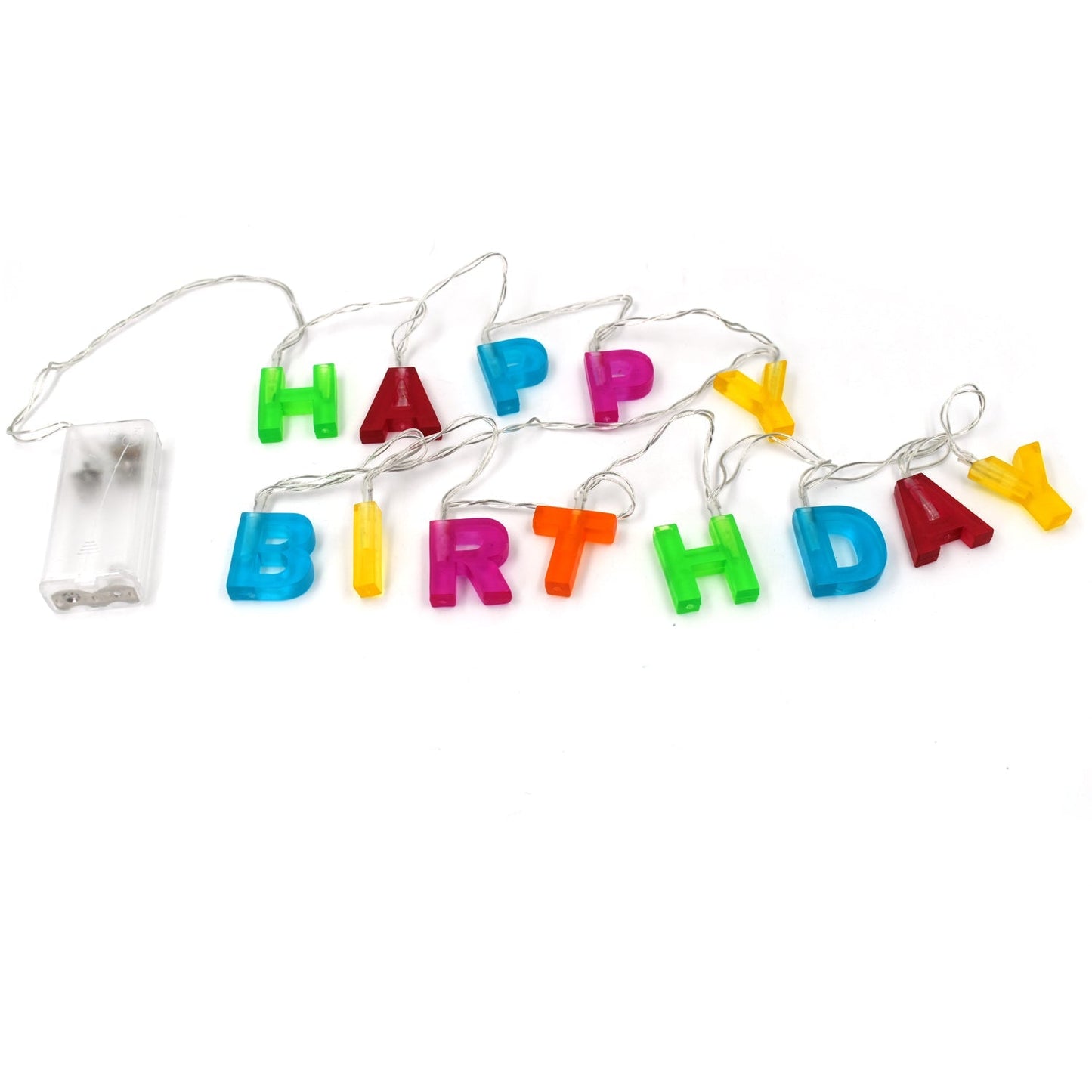Decoratives Plastic Happy Birthday 13 LED Letter Battery Operated String Lights, Outdoor String Lights (Multicolour) (X636)
