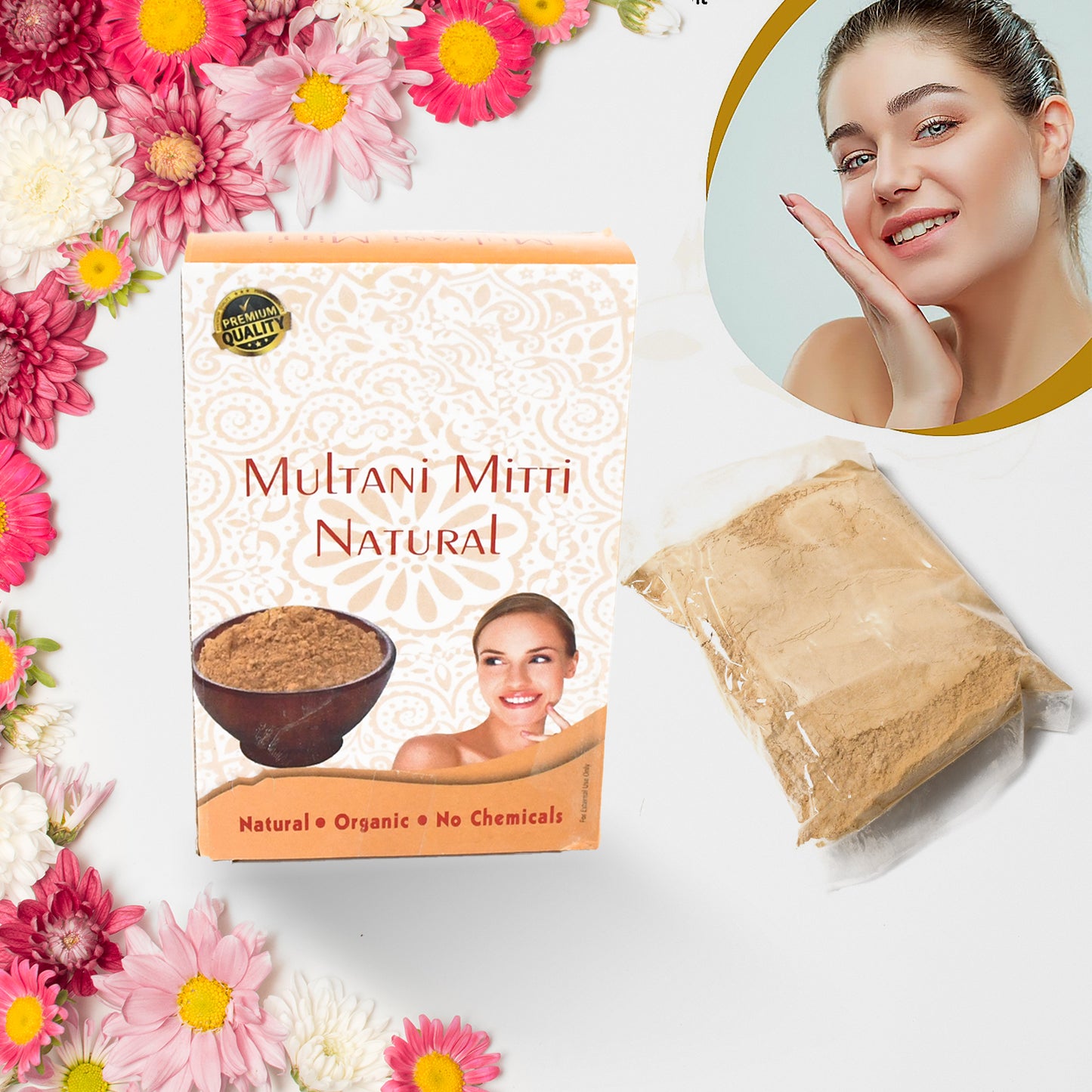 100gram Herbal Tan Removing Multani Mitti Face Pack For Skin Care Age Group
