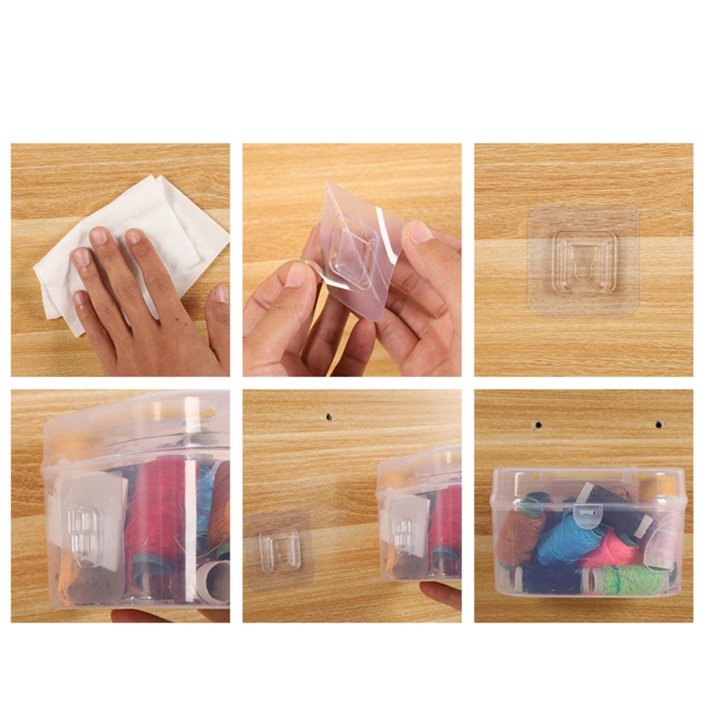 Magic Adhesive Plastic Wall Hooks Heavy Duty Hooks (Pack Of 20) (X24)
