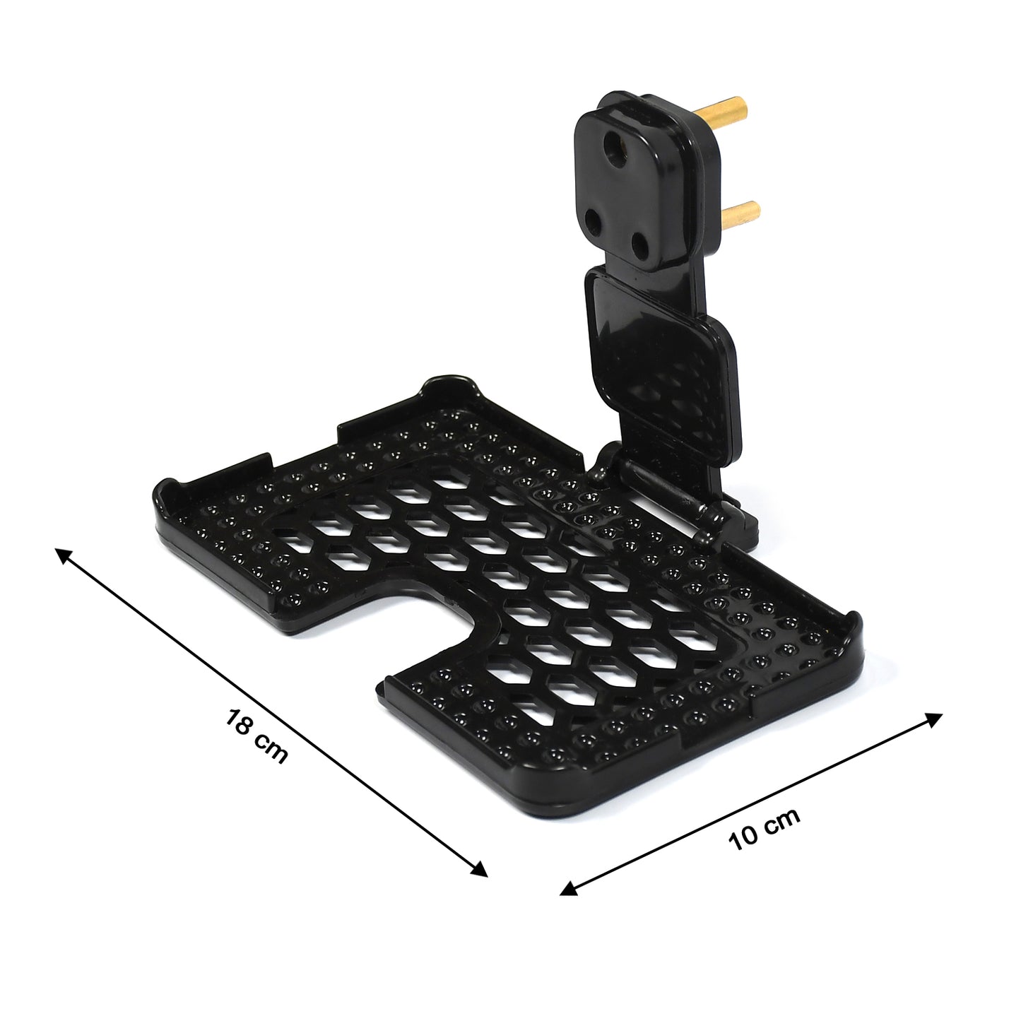 Multi-purpose Wall Holder Stand For Charging Mobile Just Fit In Socket And Hang ( Black ) (X846)