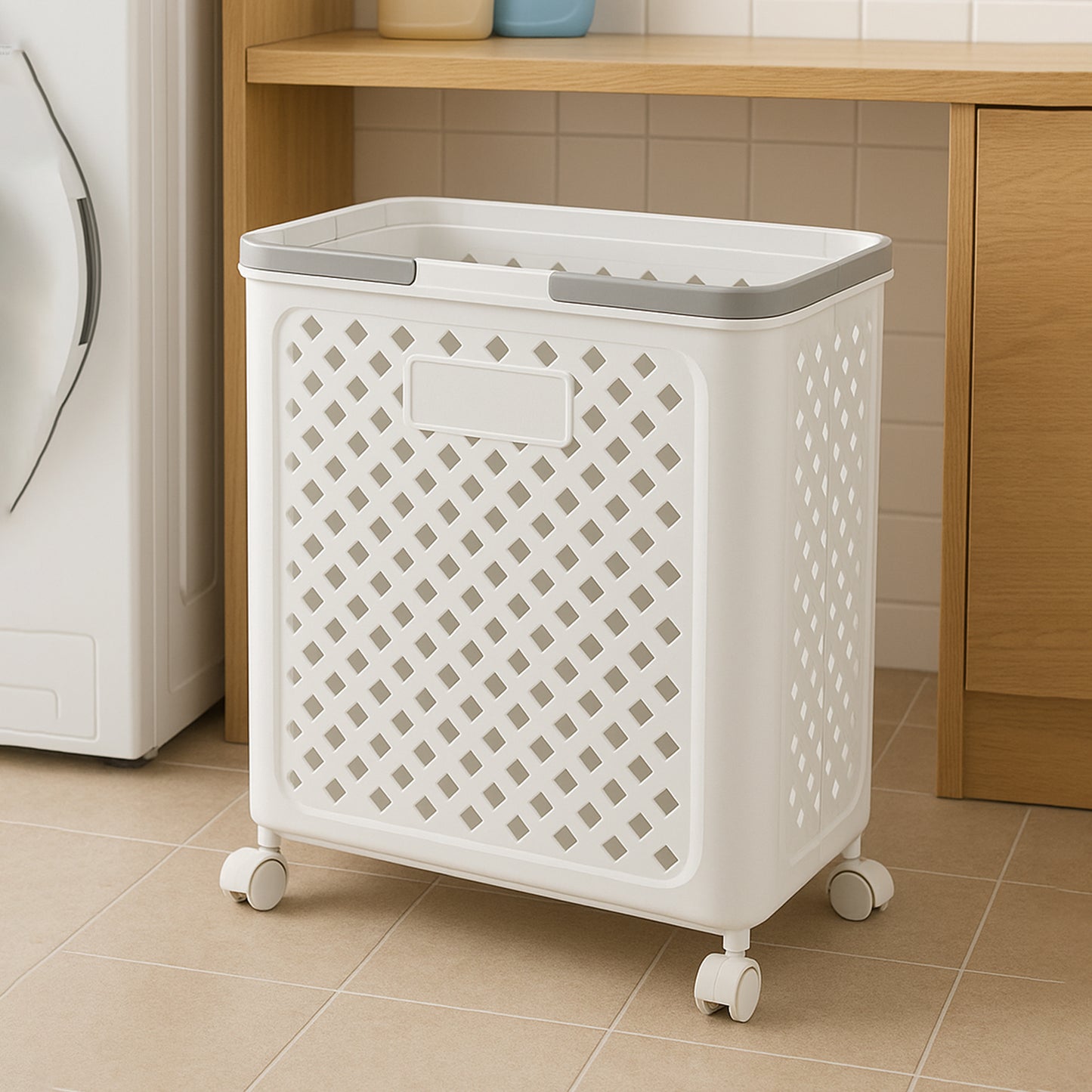 Large Foldable Laundry Basket With Wheels