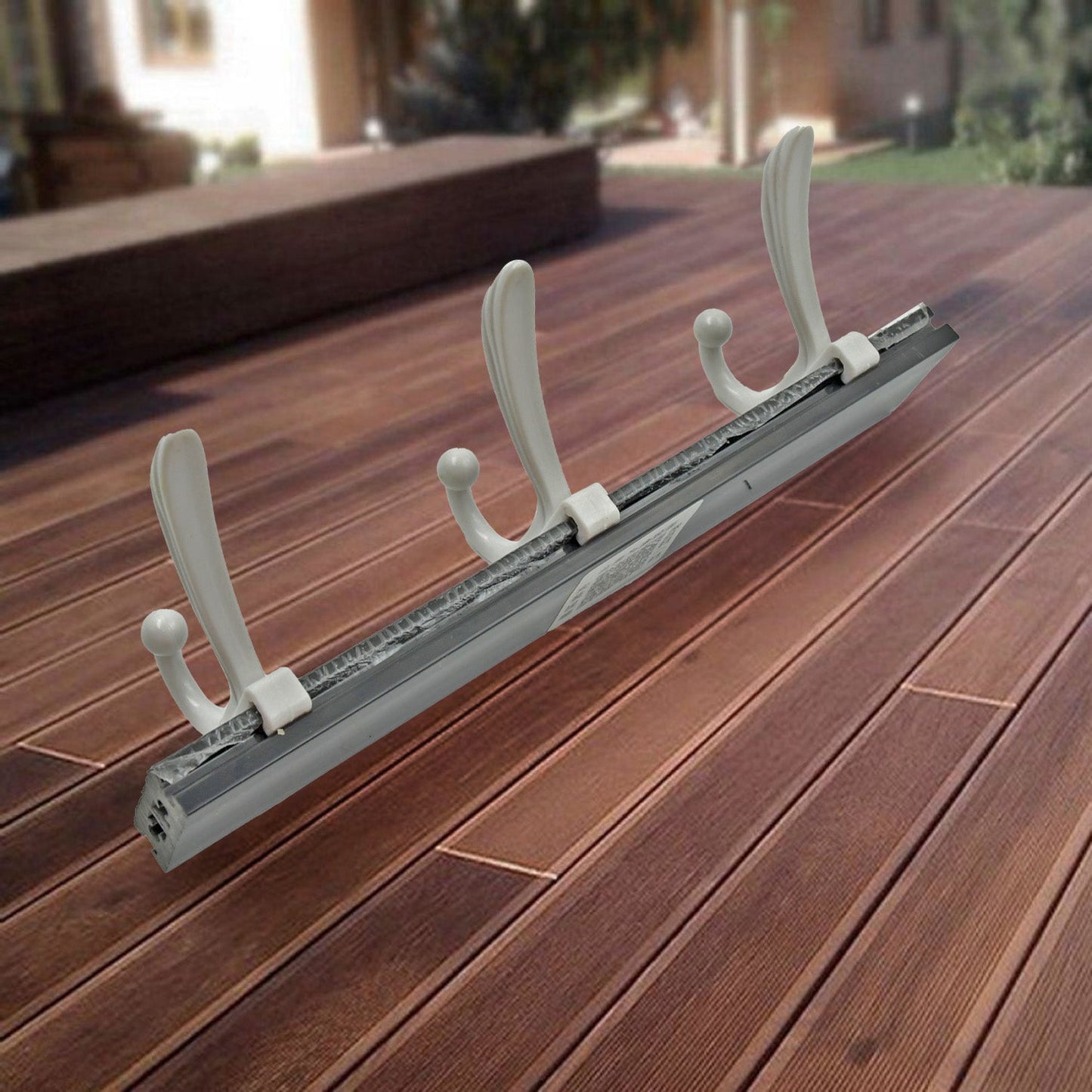 MKK-21-Cloth hanger, Wall Door Hooks Rail for Hanging Clothes for Hanging Hook Rack Rail, Extra Long Coat Hanger Wall Mount for Clothes, Jacket, Hats, 6 Hook