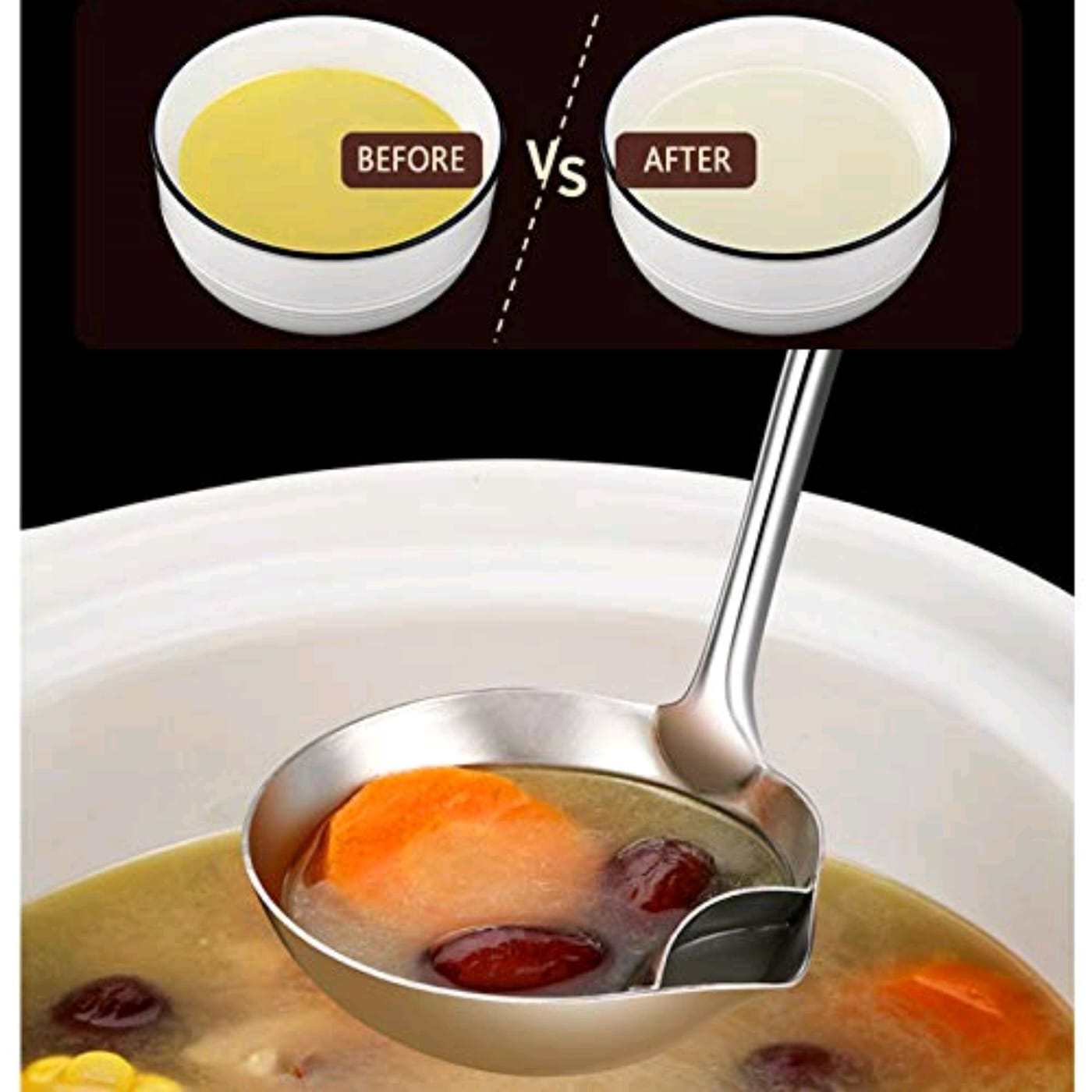 SS OIL SEPARATOR SOUP LADLE / SPOON (YS+X156)