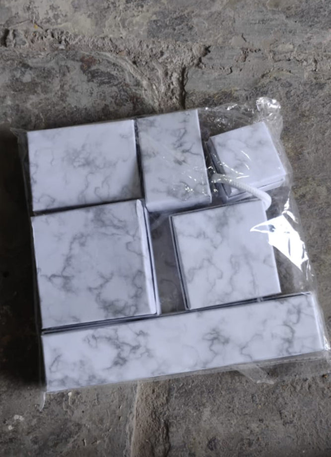 Cardboard Jewelry Boxes Gift Case Small Paper Jewelry Gift Boxes (7 Pcs Set / Mix Size) (X264)