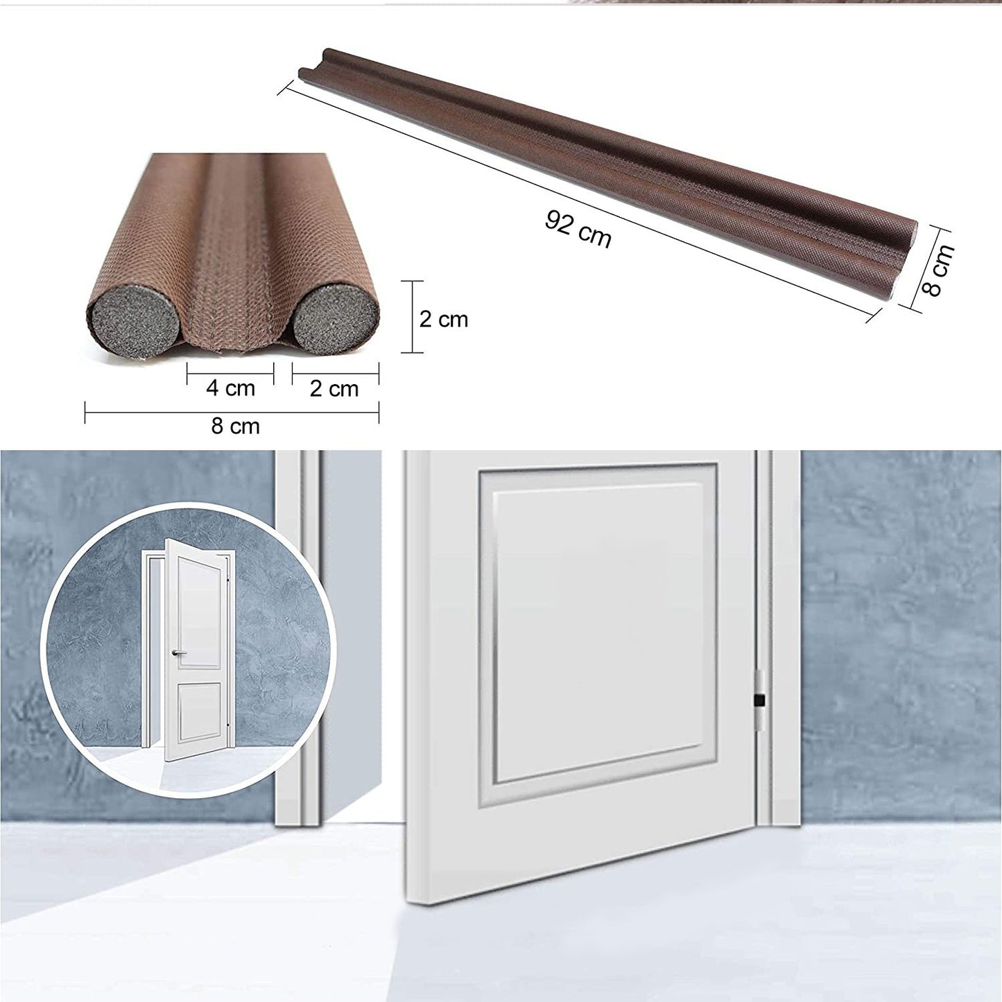 36 INCH Twin Door Draft Stopper guard Protector For Doors And Windows (X81)