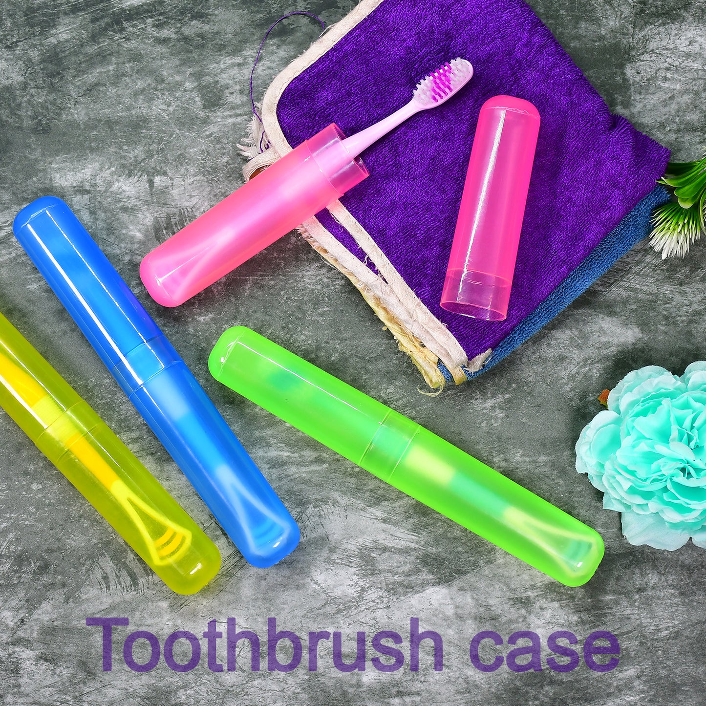 4pc Plastic Toothbrush Cover Anti Bacterial Toothbrush Container- Tooth Brush Travel Covers Case Holder Cases (X1036)