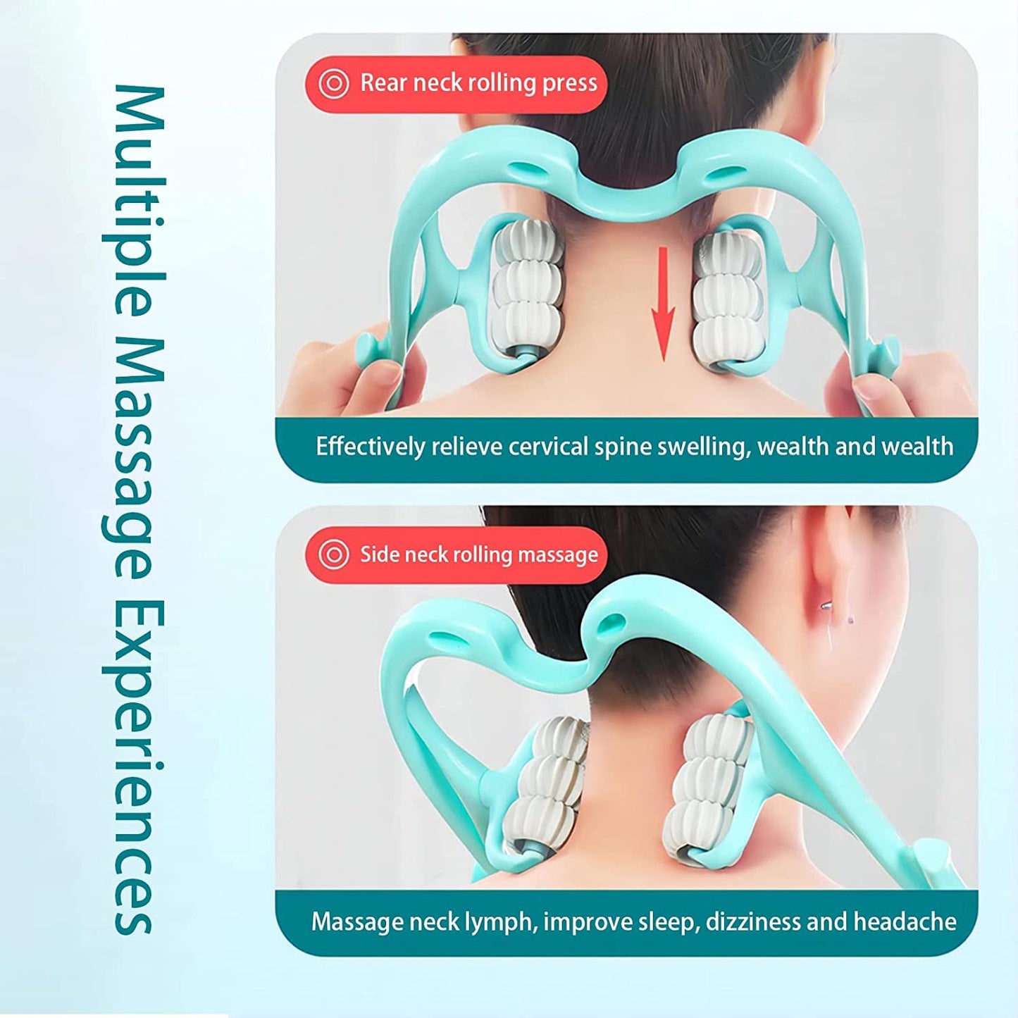 Neck & Shoulder Massager: Portable Relief for Back, Waist & More (1 Pc) (X500)