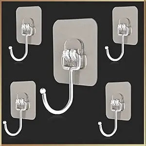 HOOK KADI TRANSPARENT / SELF ADHESIVE TOWEL HANGER RACK (PACK OF 10PCS) (X858)