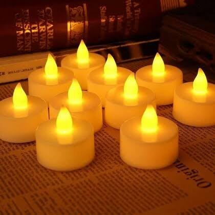 Festival Decorative LED Tealight DIYA Candles – Battery Operated for Party, Wedding, Birthday & Gifts (24 Pc Set) (X1043)