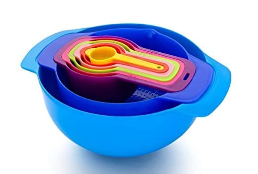 8 PIECE NESTING BOWLS WITH MEASURING CUPS SET (X546)